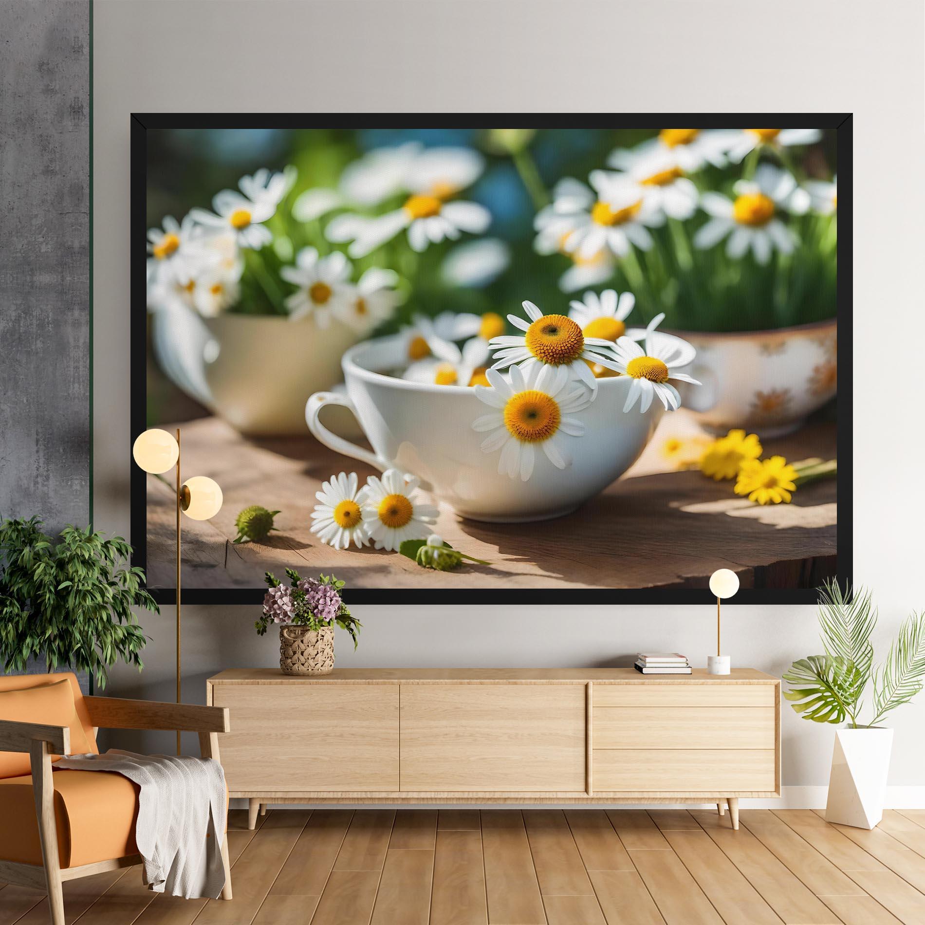 Tablou Canvas Daisies In A Cup mockup 9