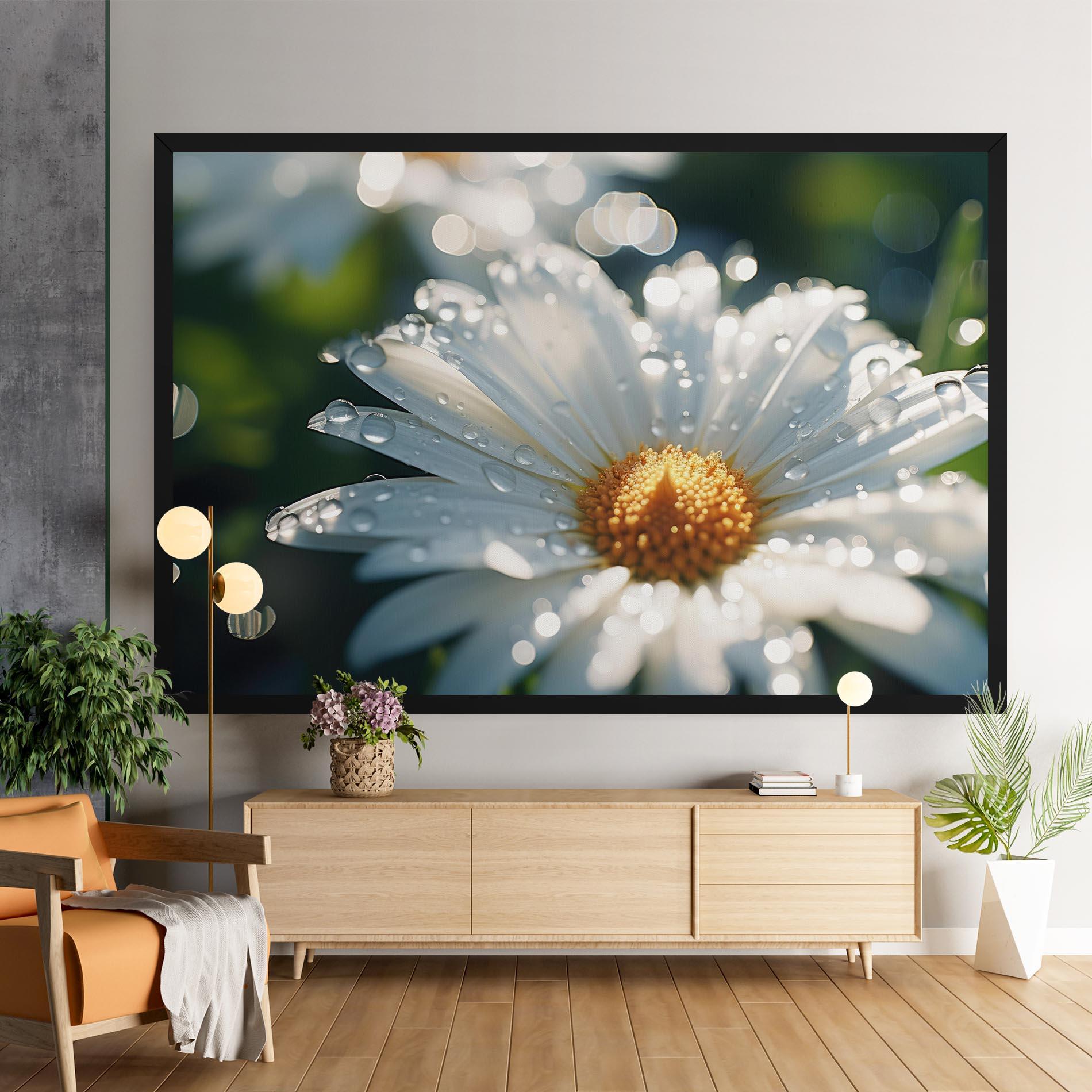 Tablou Canvas Daisy After Rain Close Up mockup 9