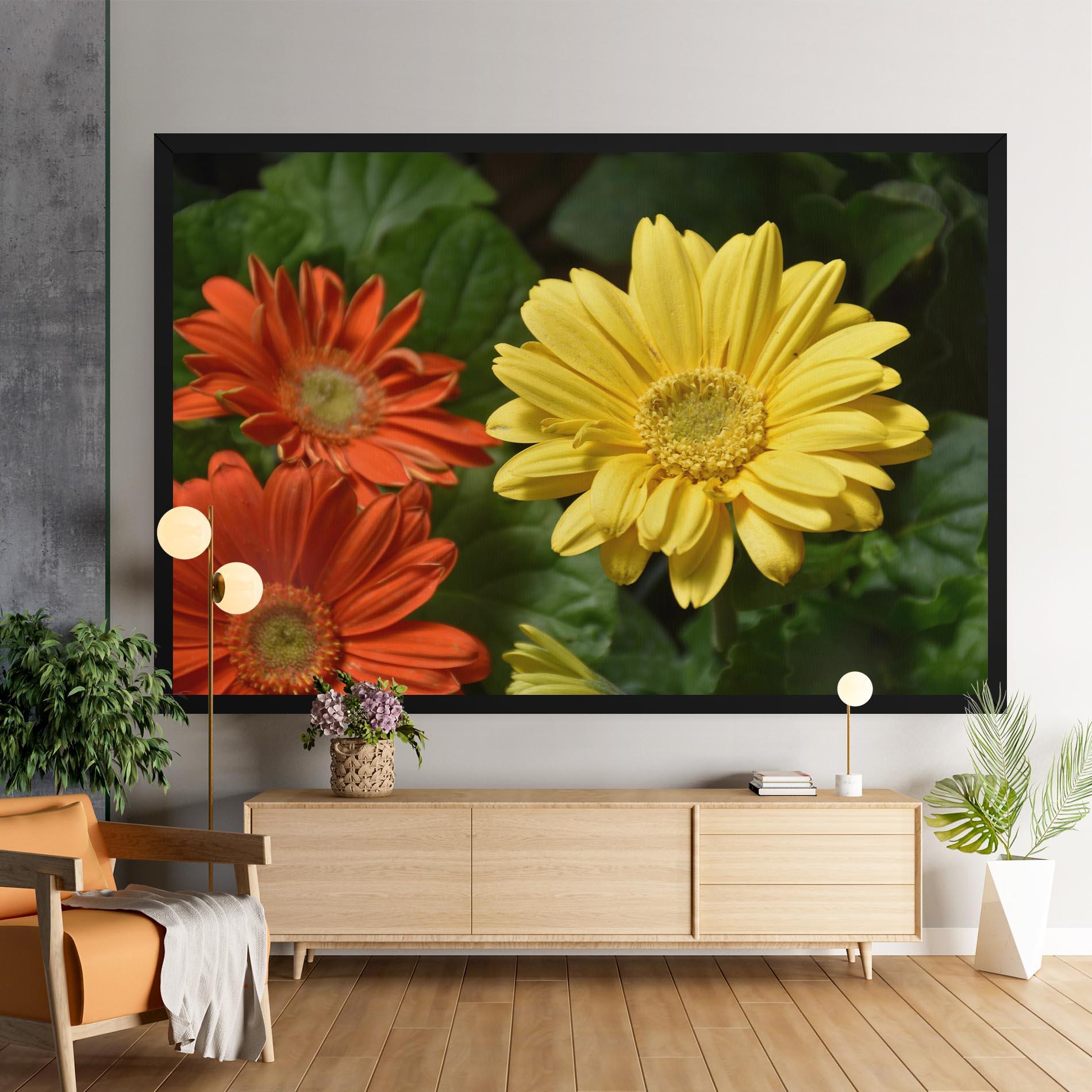 Tablou Canvas Orange Yellow Daisy mockup 9