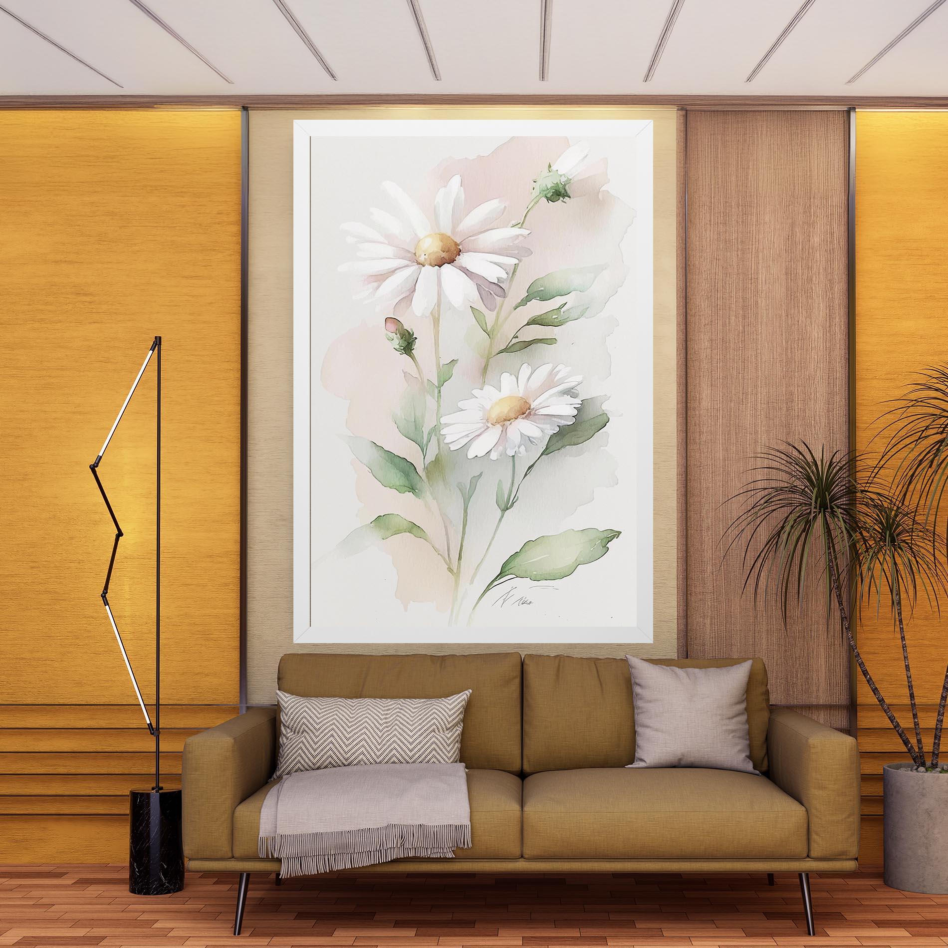 Tablou Canvas Painted Pretty Daisy mockup 9
