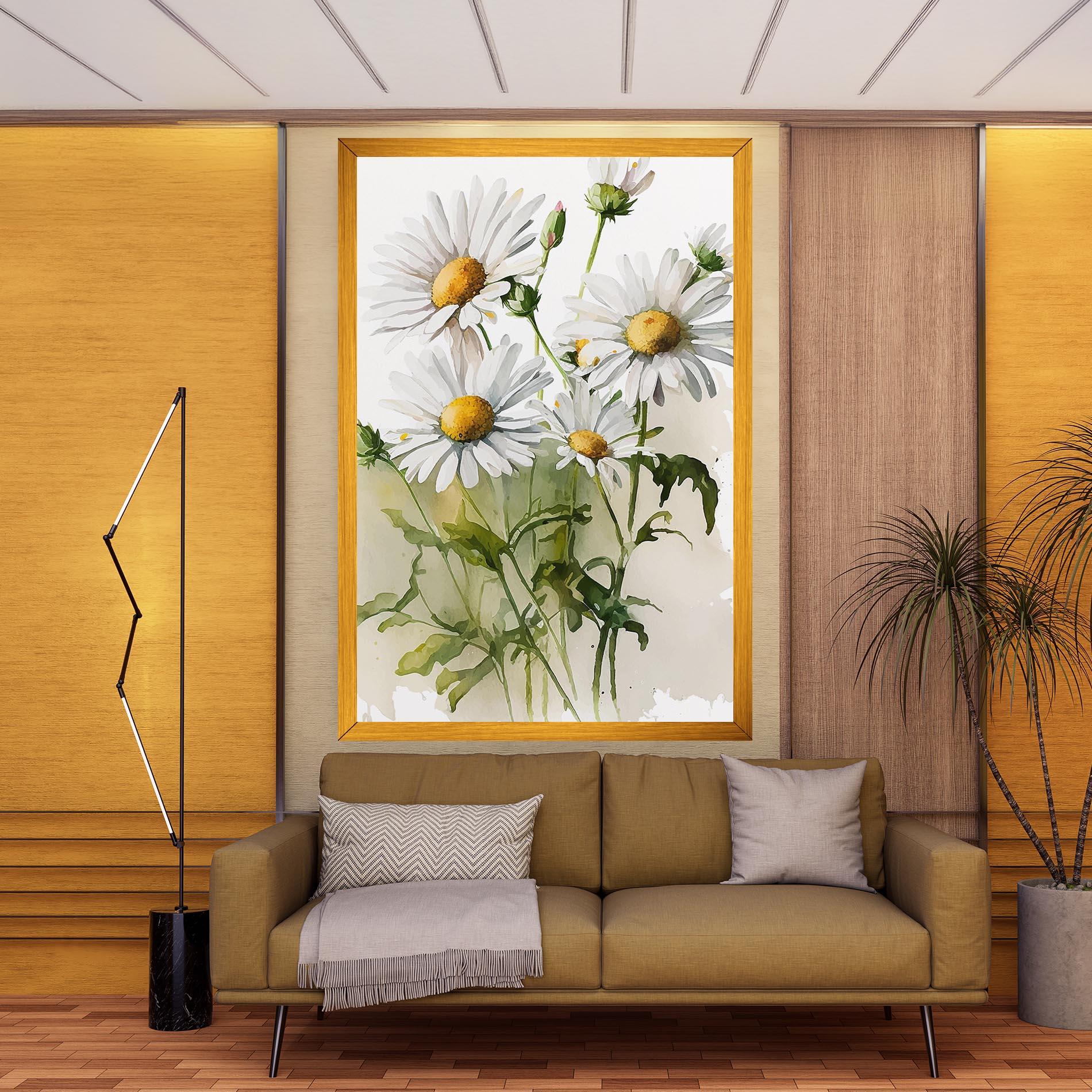Tablou Canvas Painted Daisy mockup 9