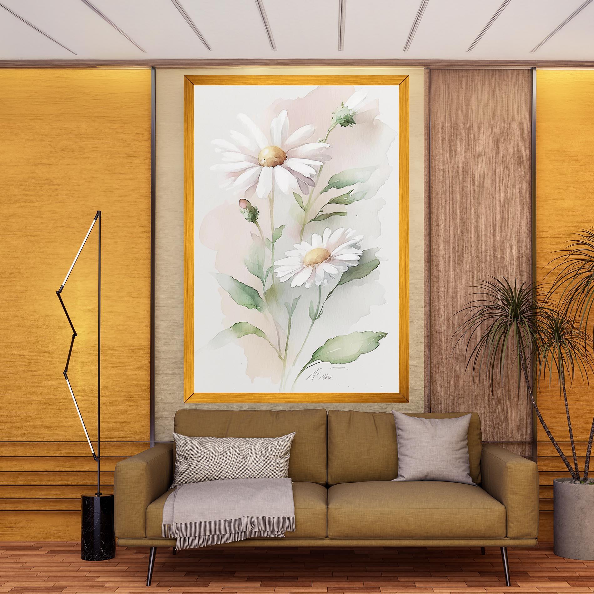 Tablou Canvas Painted Pretty Daisy mockup 9