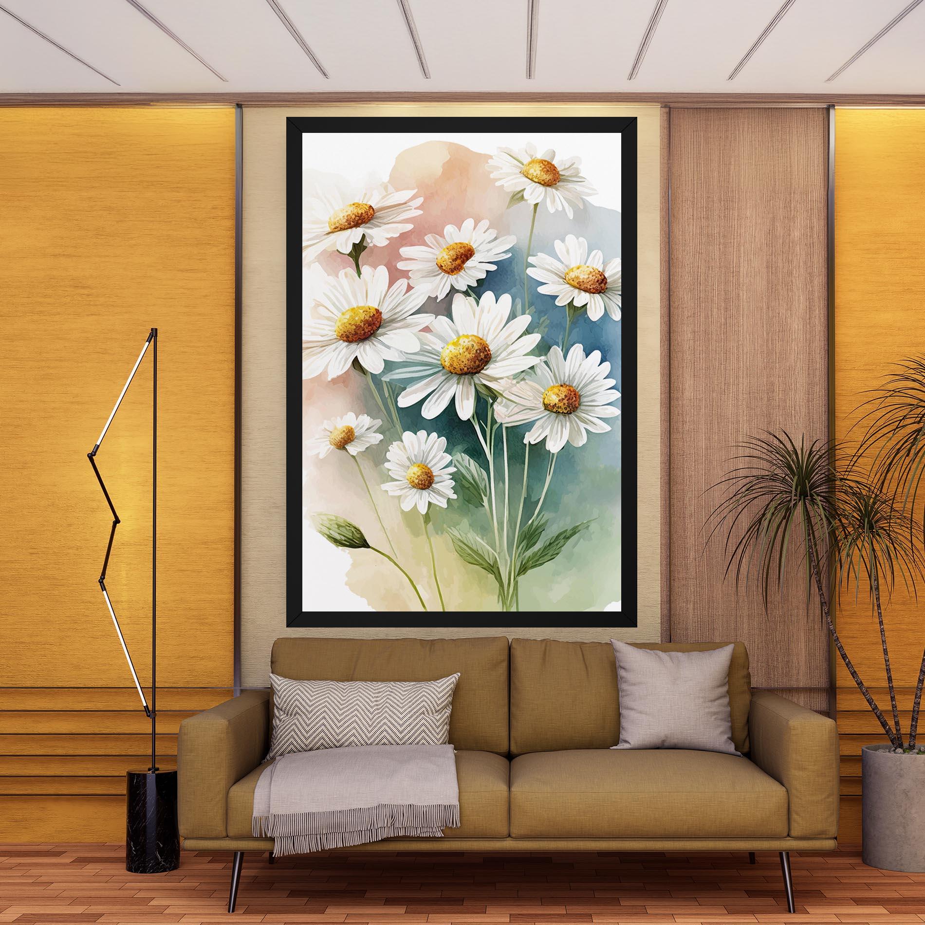 Tablou Canvas White Daisy Art mockup 9