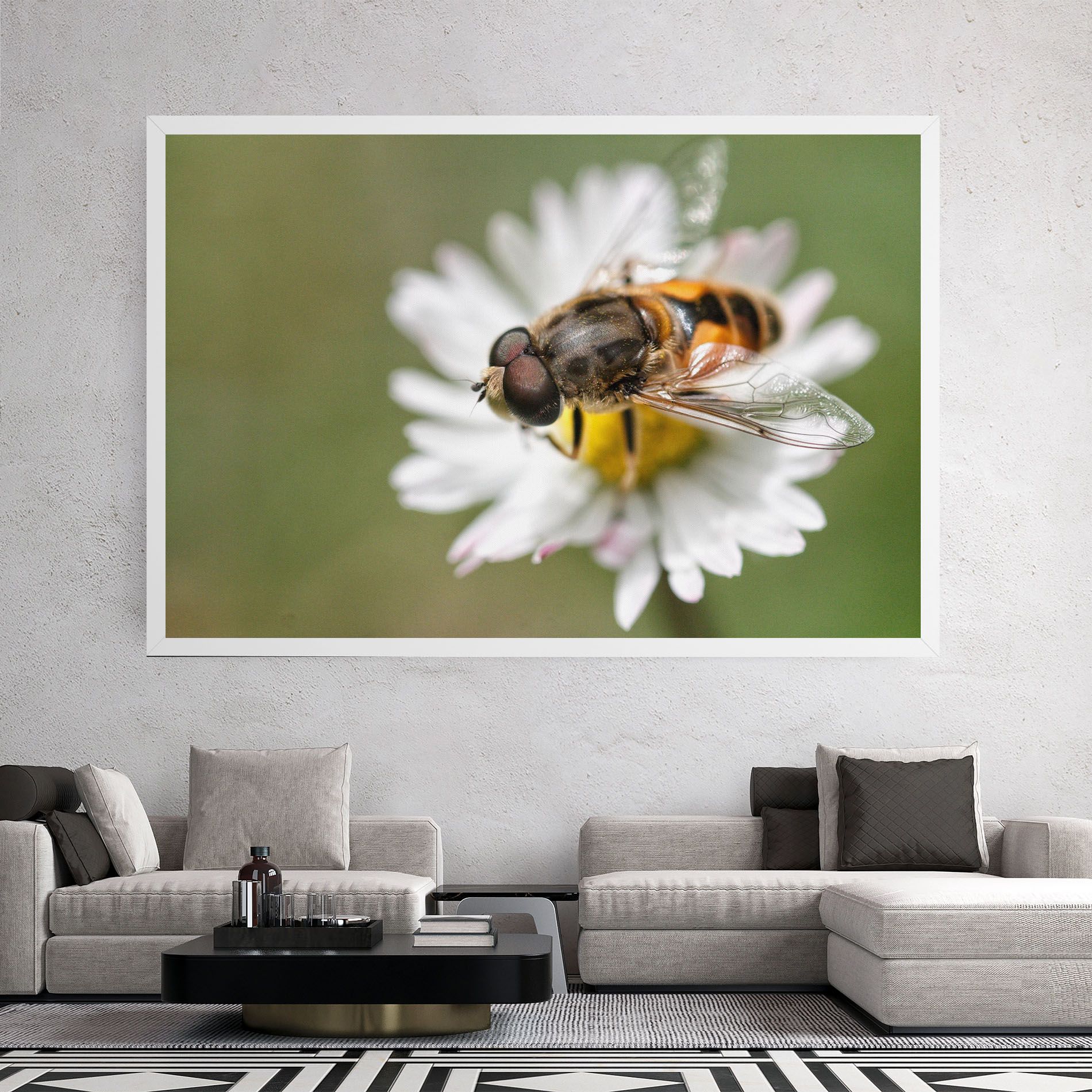 Bee On Small Daisy mockup 2