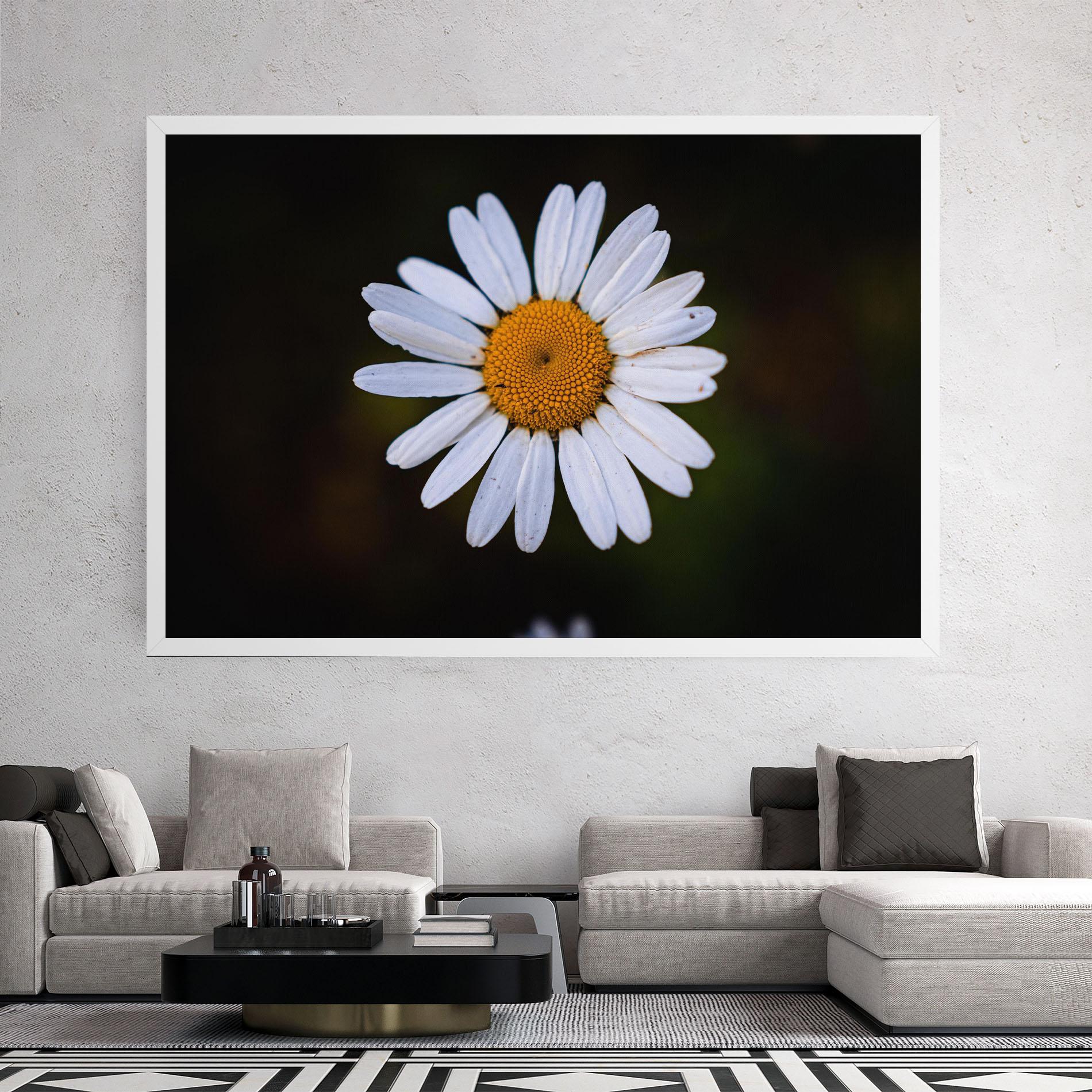 Tablou Canvas Big Yellow Center Daisy mockup 2