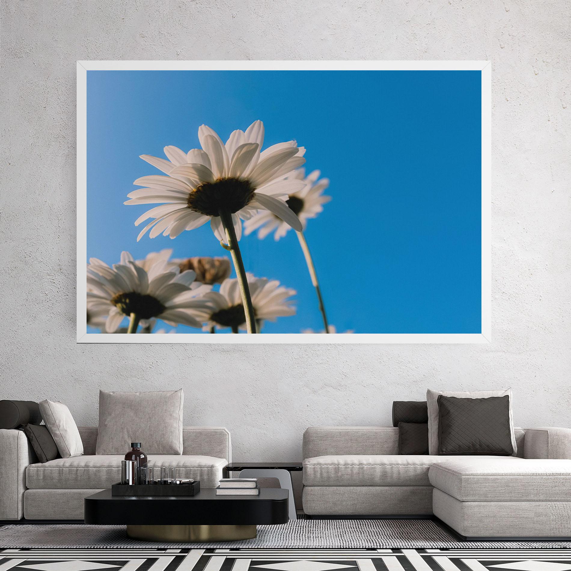 Tablou Canvas Blue Sky Daisy mockup 2