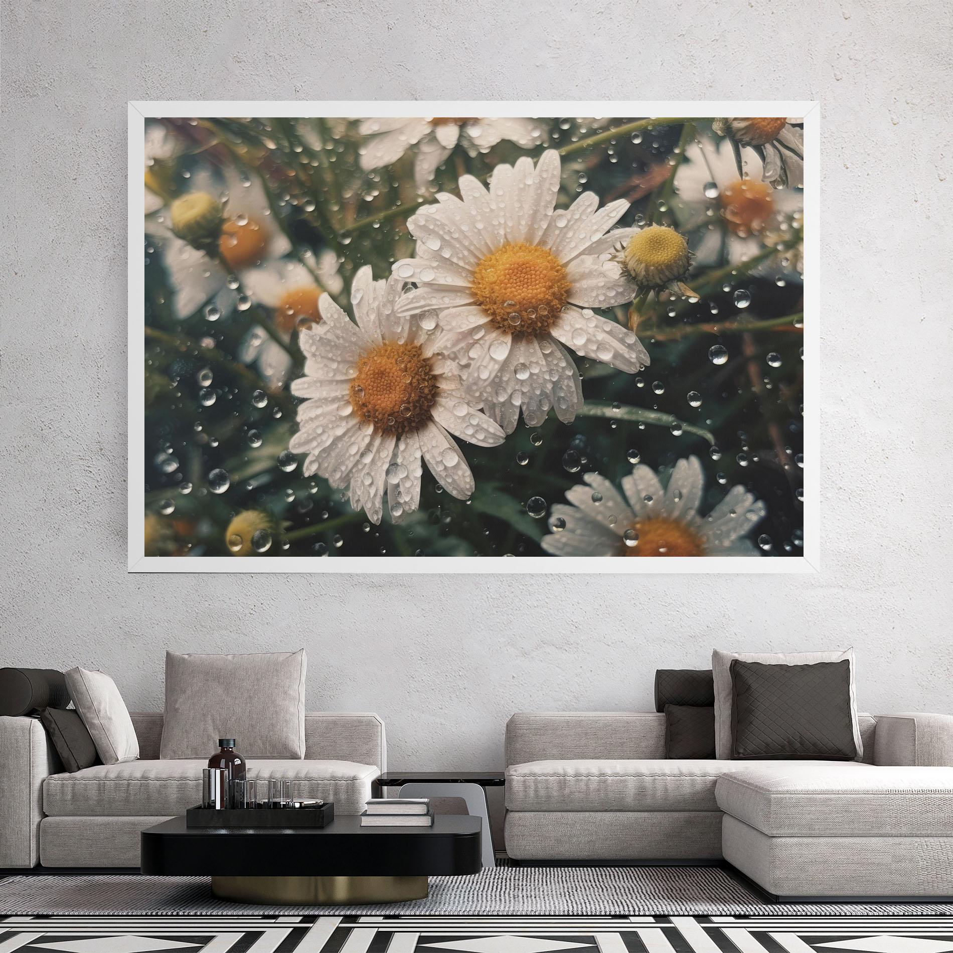 Tablou Canvas Daisy View After Rain mockup 2