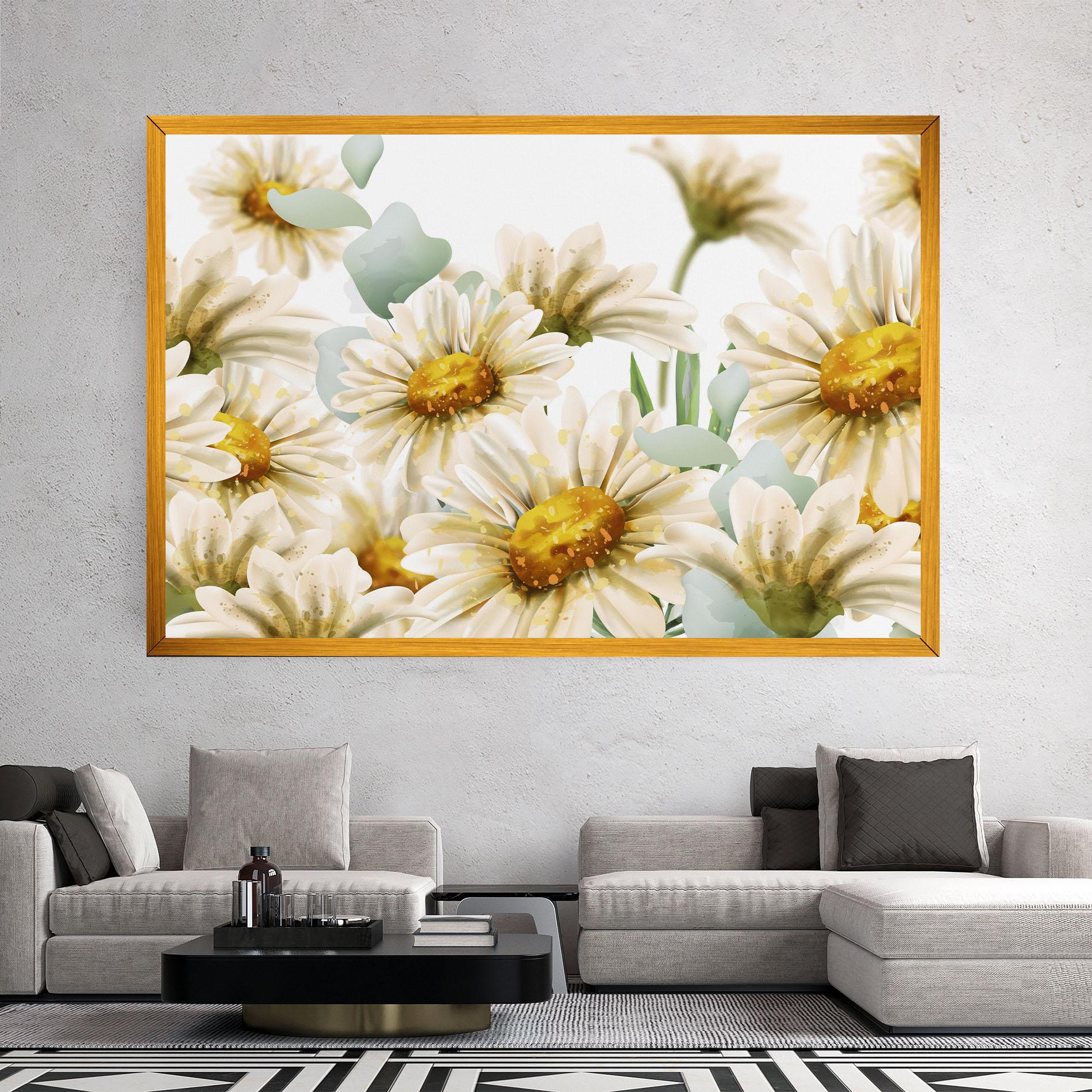 Tablou Canvas Beautiful Daisy Art mockup 2