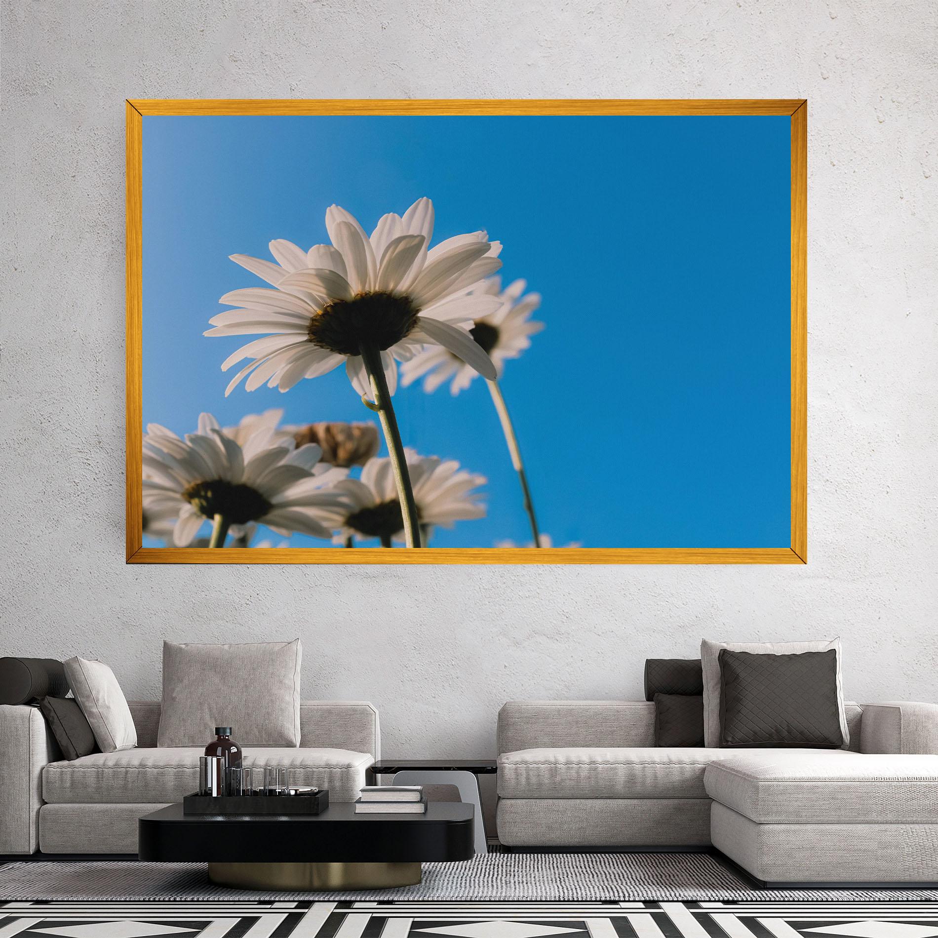 Tablou Canvas Blue Sky Daisy mockup 2