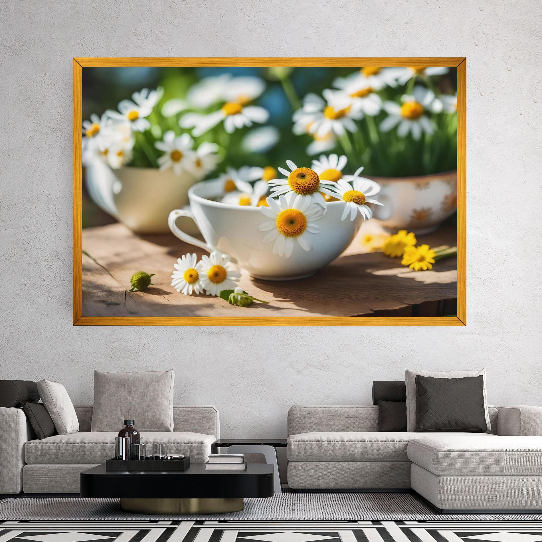 Tablou Canvas Daisies In A Cup mockup 2