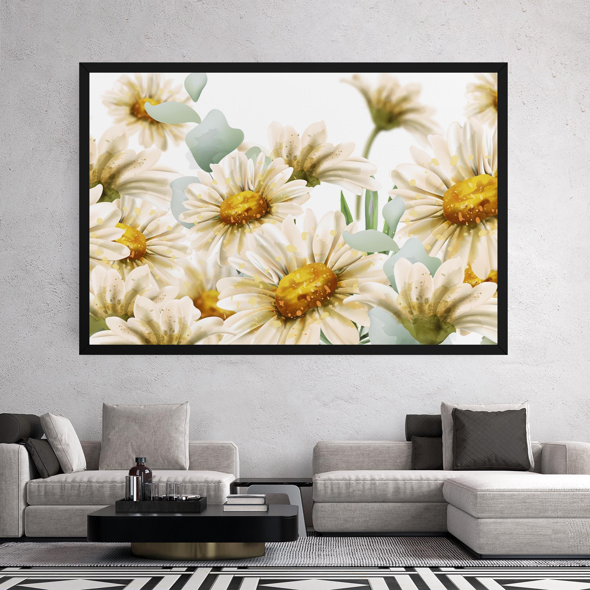 Tablou Canvas Beautiful Daisy Art mockup 2