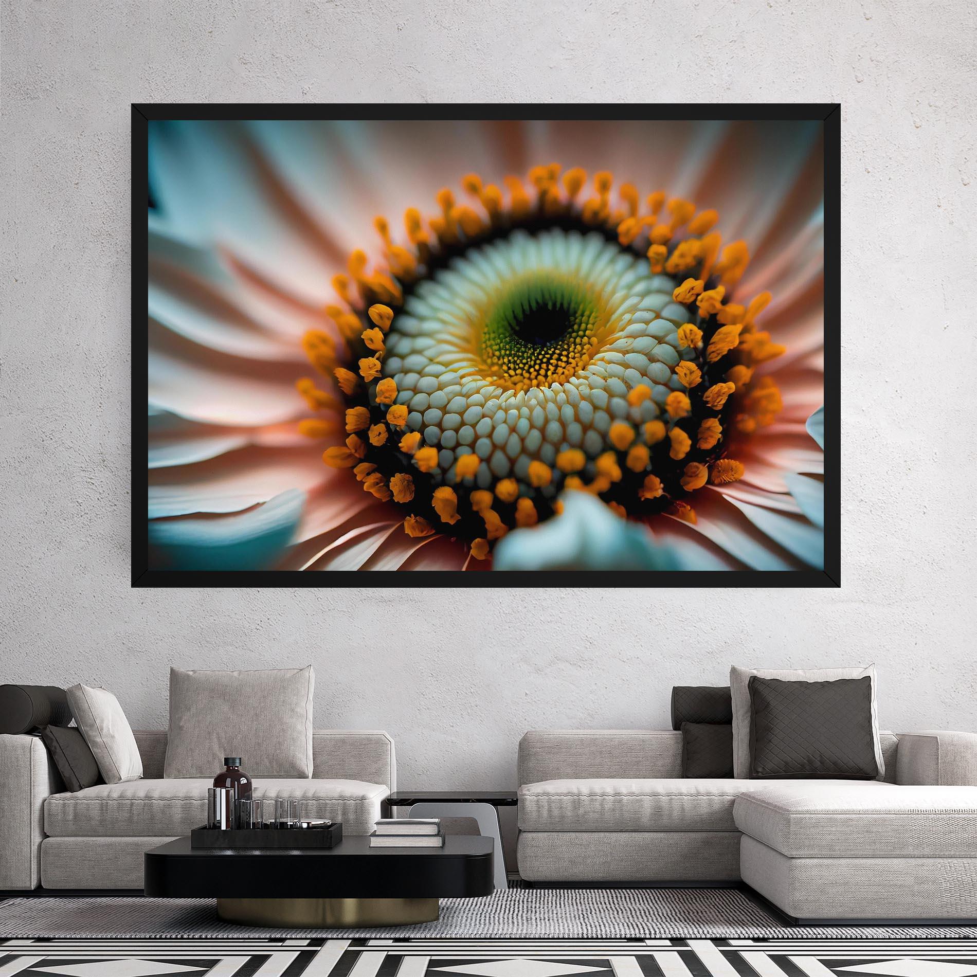 Tablou Canvas Big Blue Daisy mockup 2