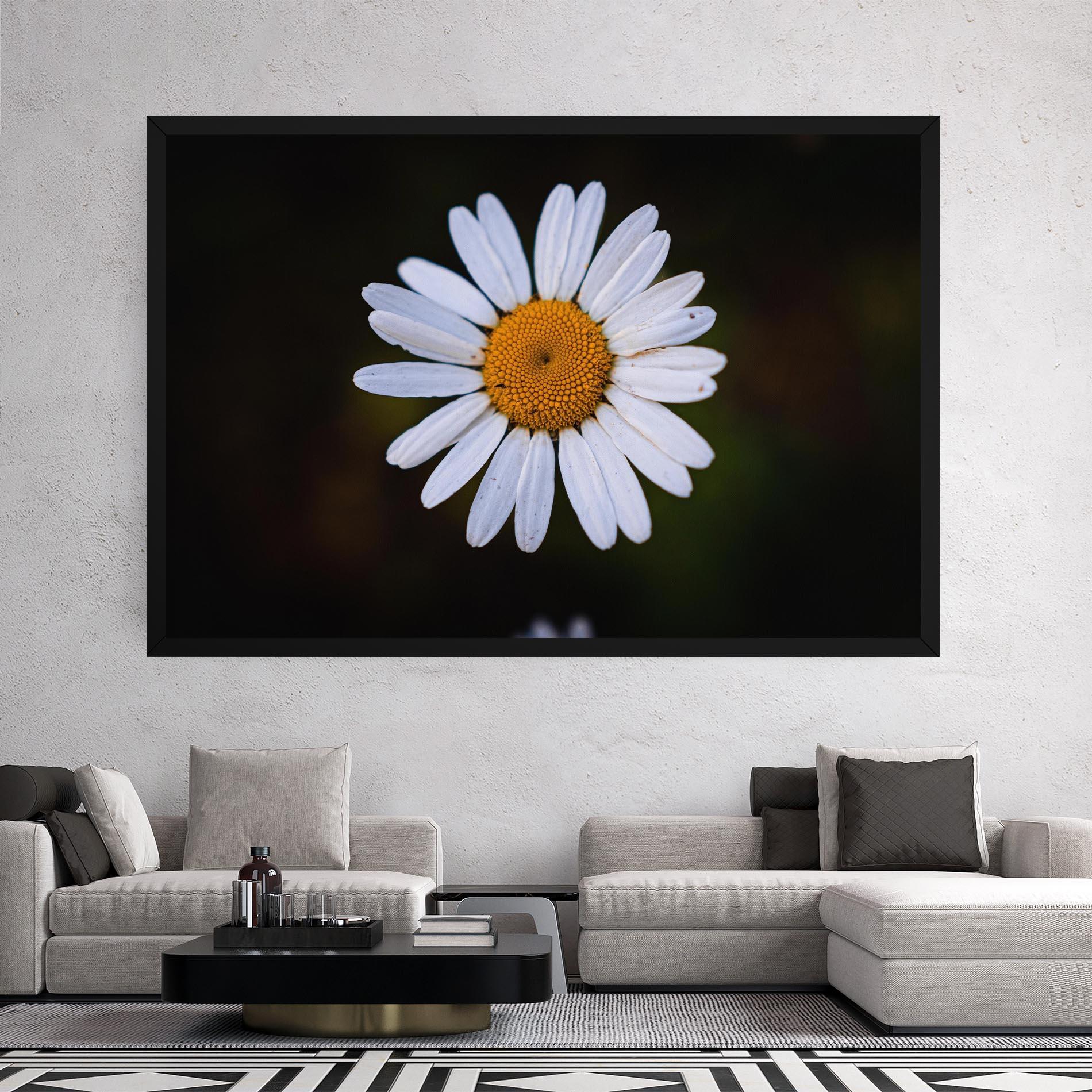 Tablou Canvas Big Yellow Center Daisy mockup 2