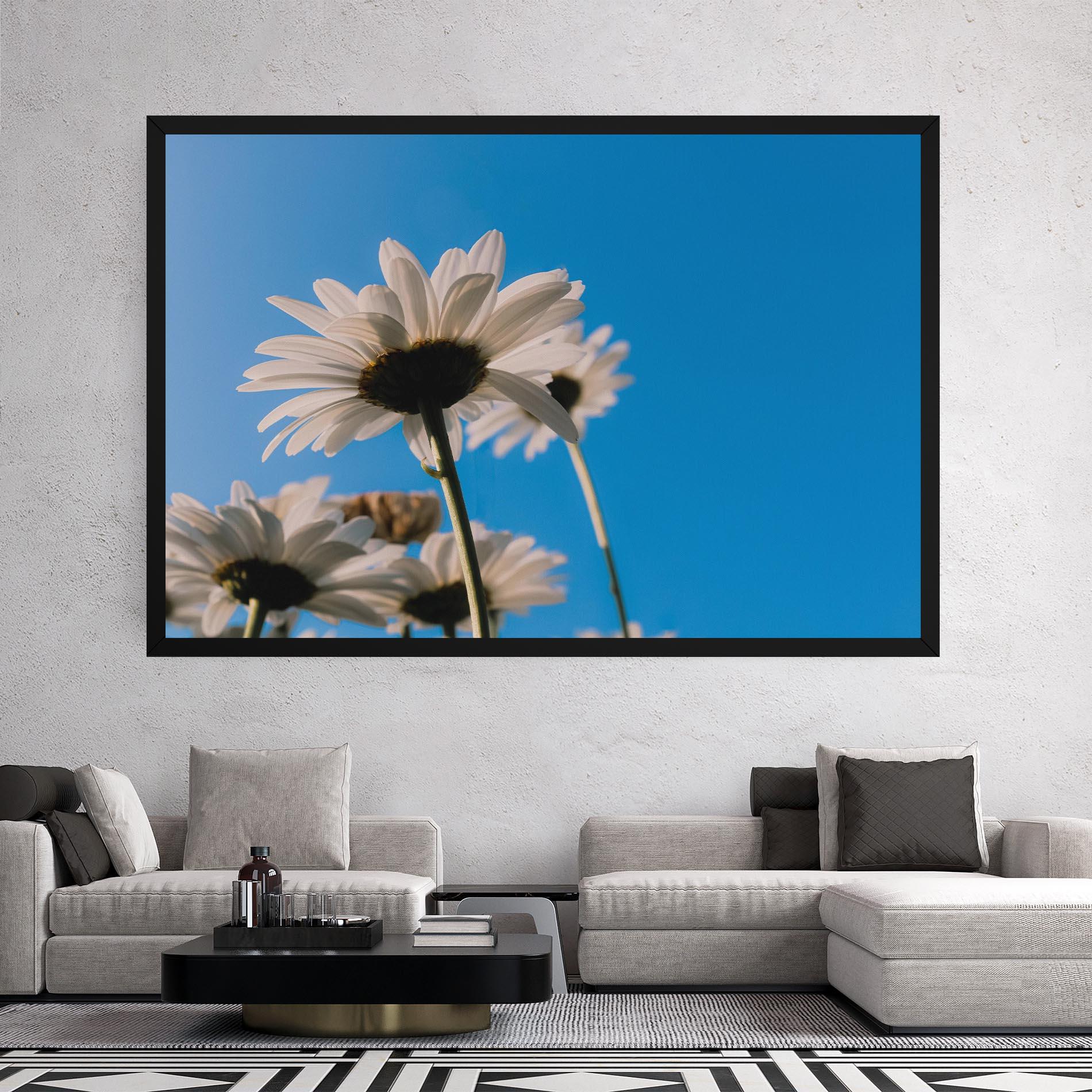 Tablou Canvas Blue Sky Daisy mockup 2