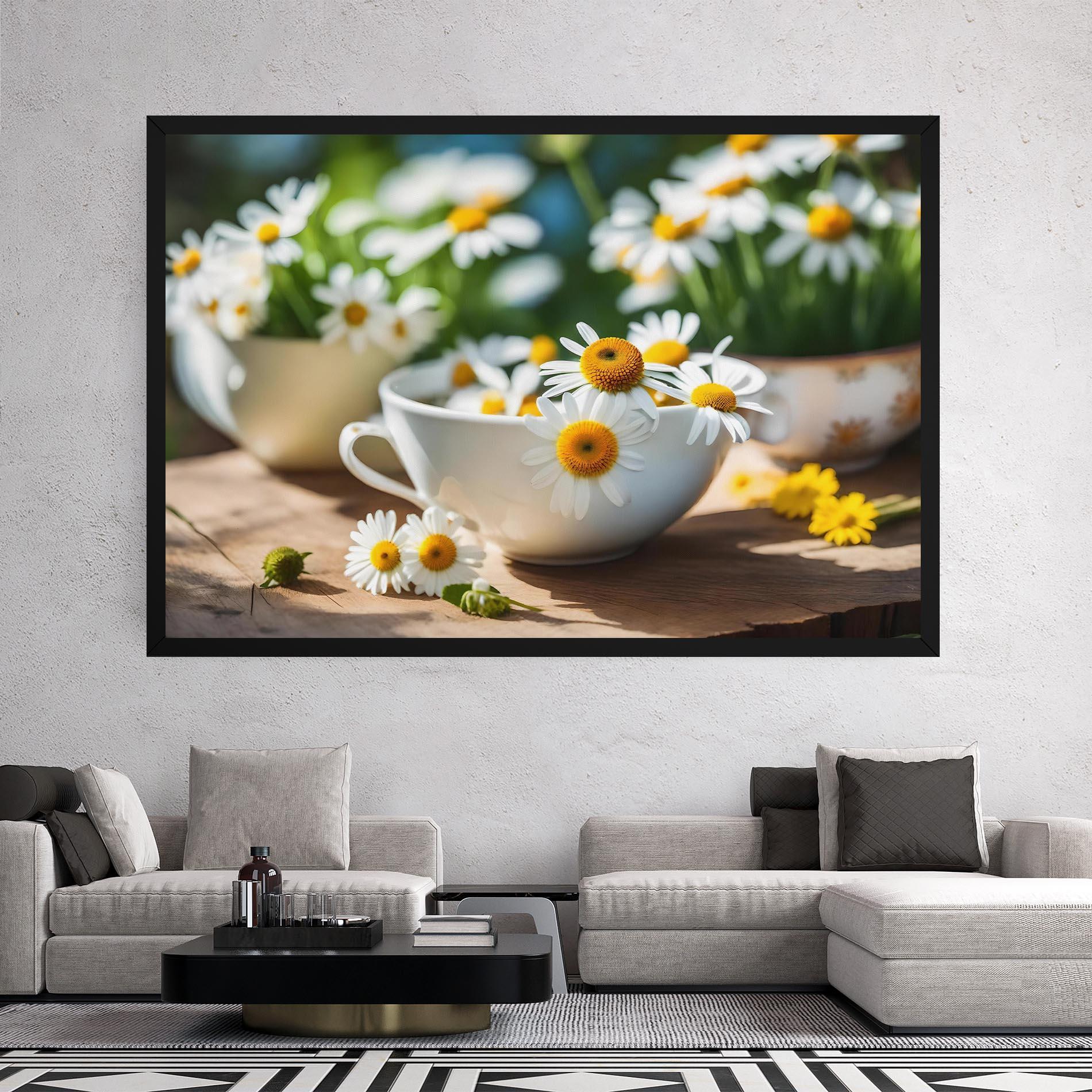 Tablou Canvas Daisies In A Cup mockup 2