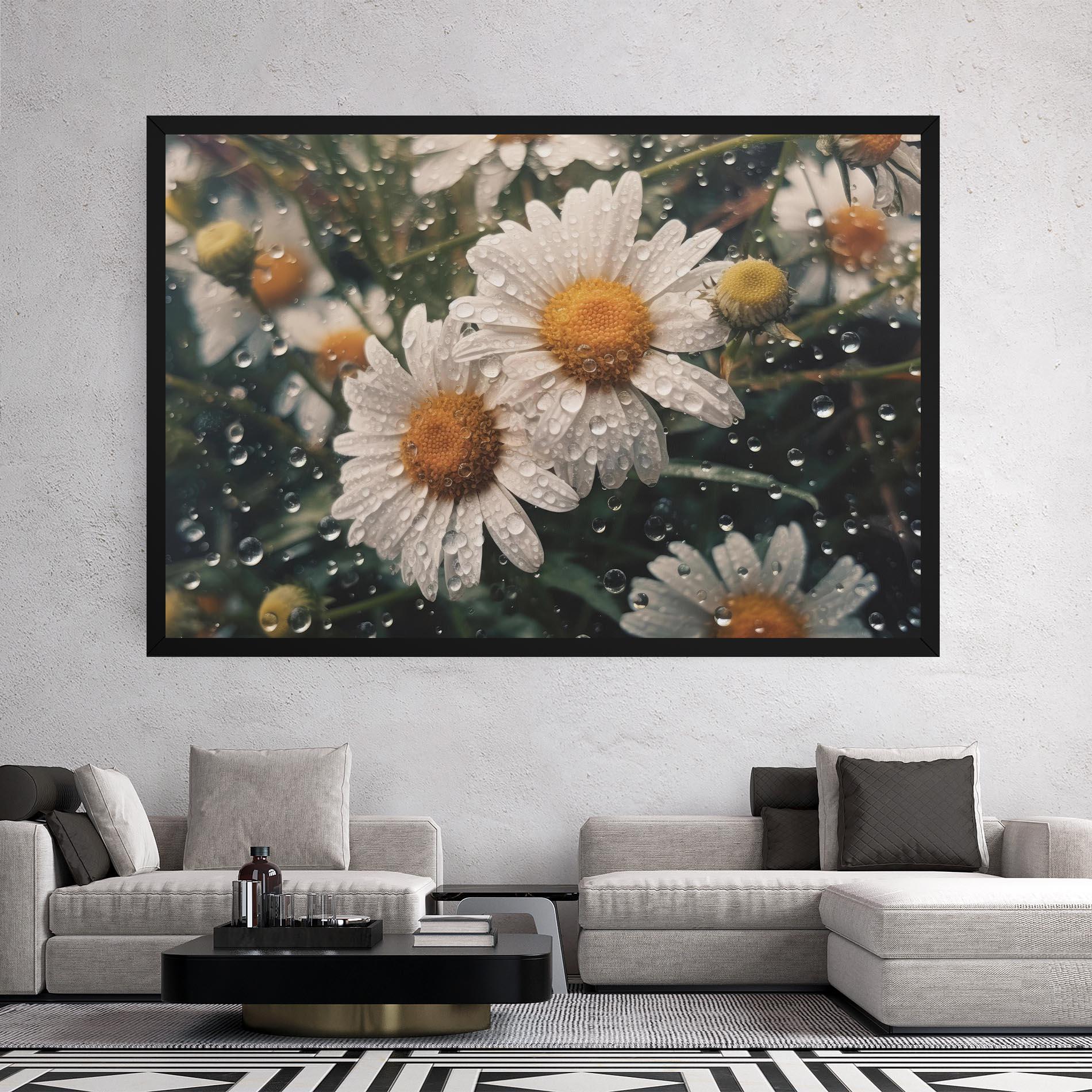 Tablou Canvas Daisy View After Rain mockup 2