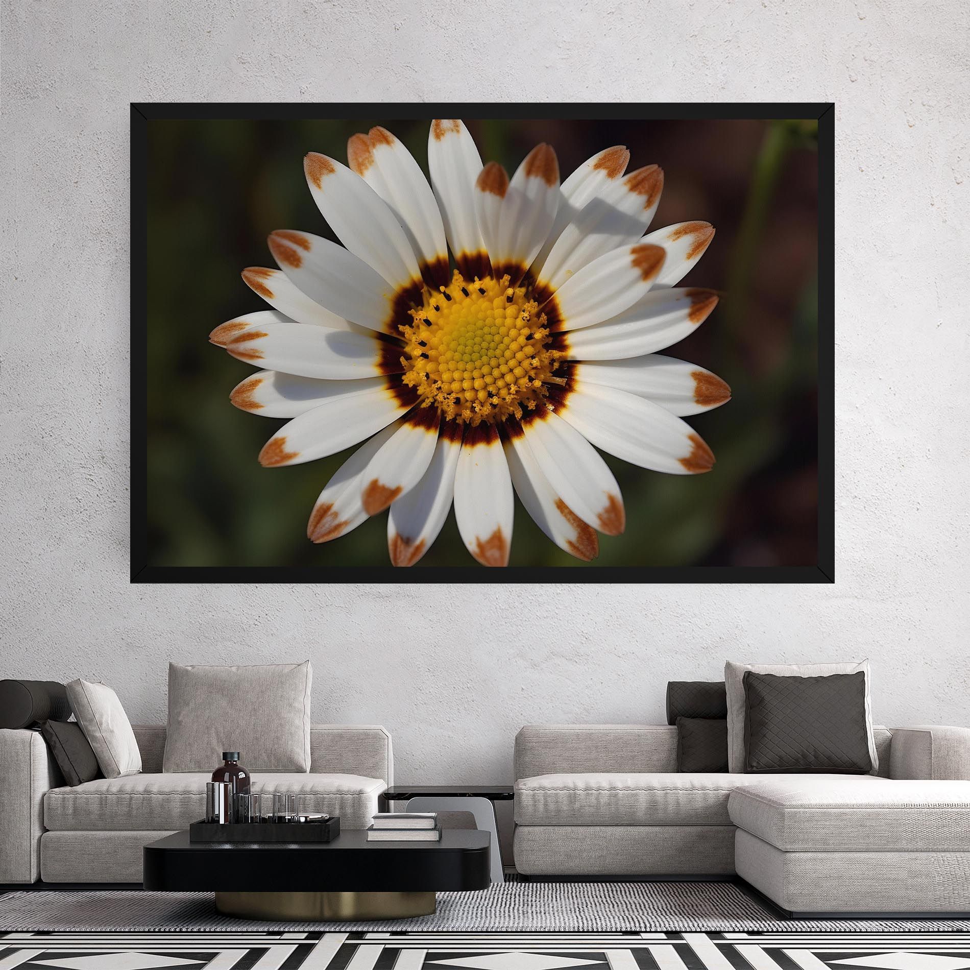 White Brown Daisy mockup 2