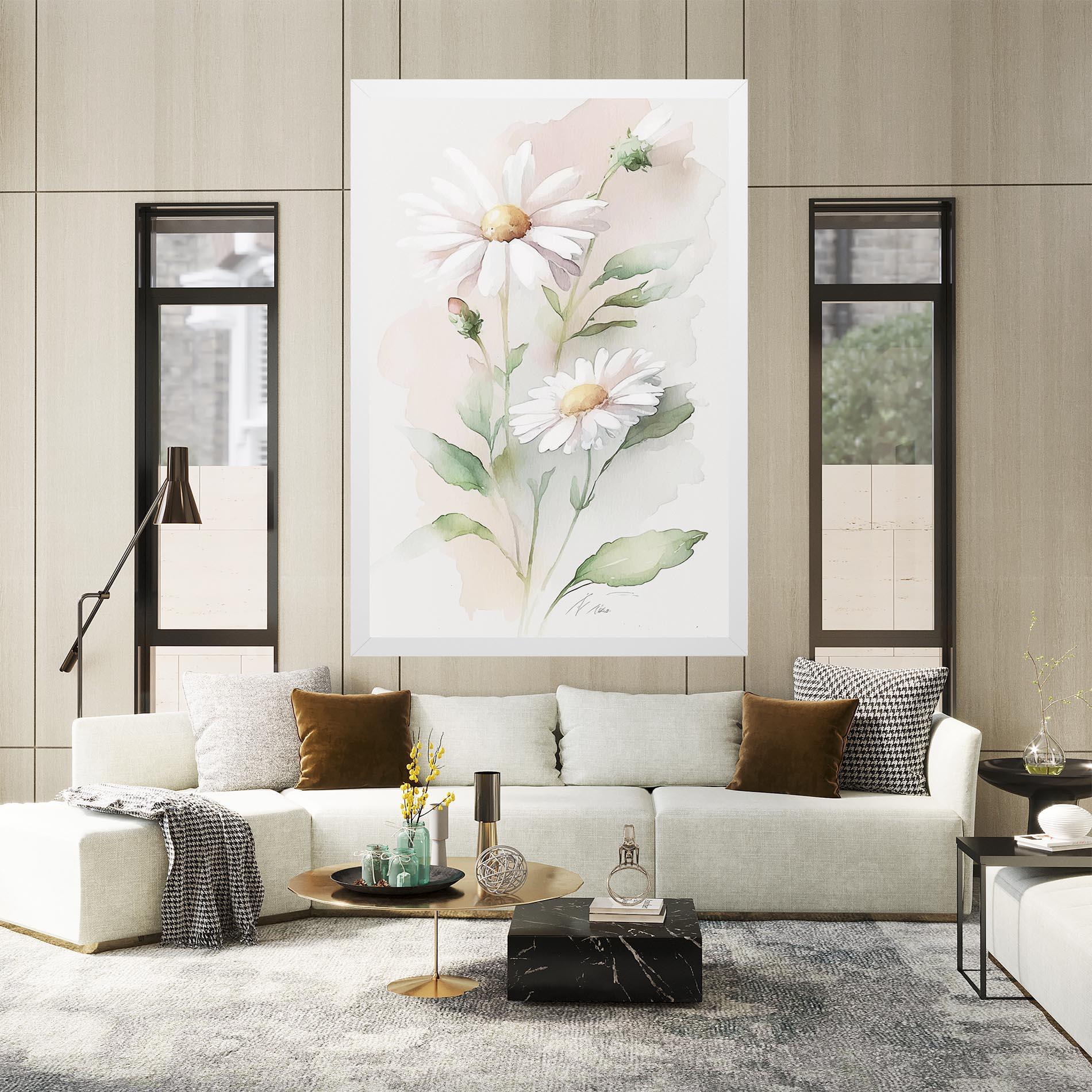 Tablou Canvas Painted Pretty Daisy mockup 2