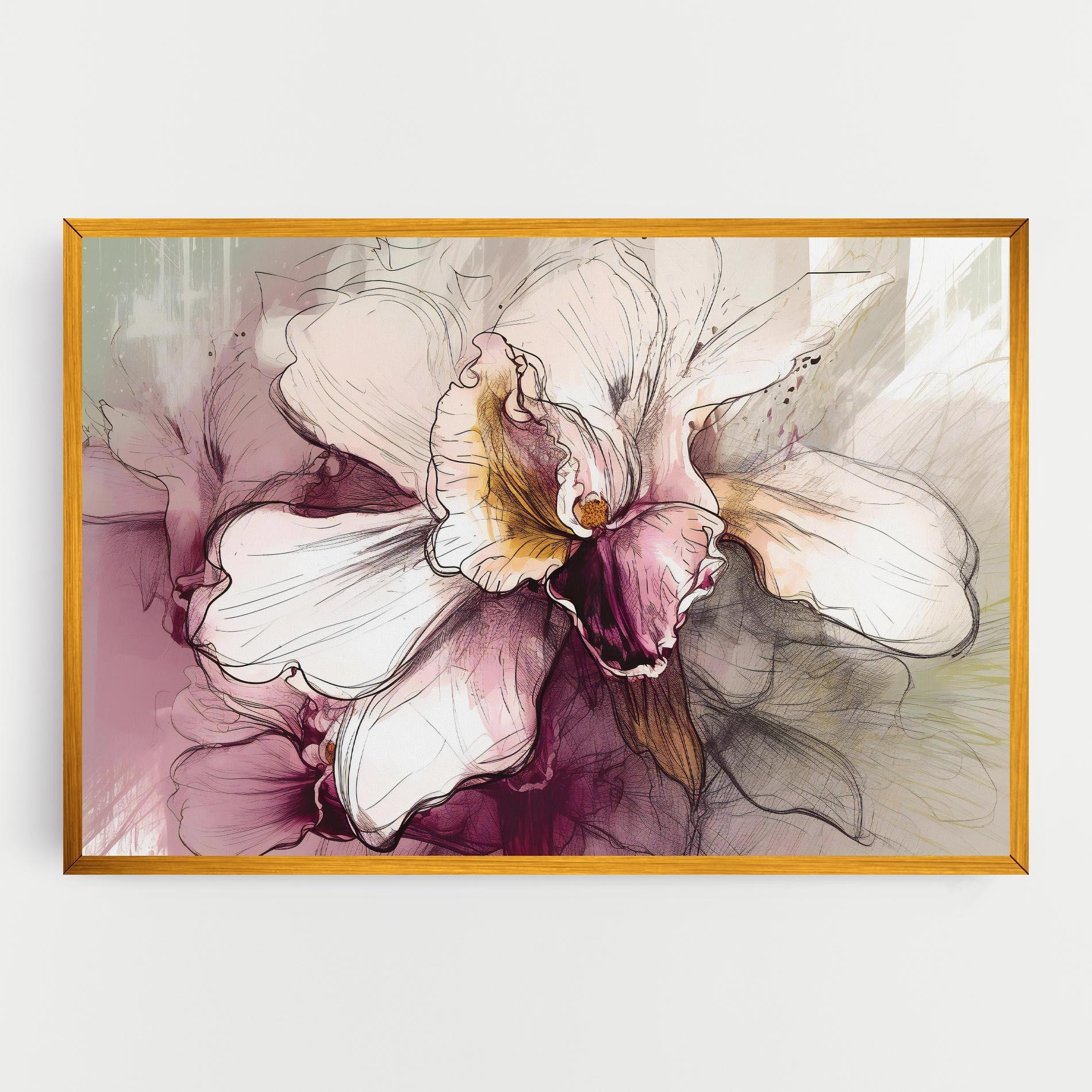 Tablou Canvas Painted Purple Orchid mockup 0