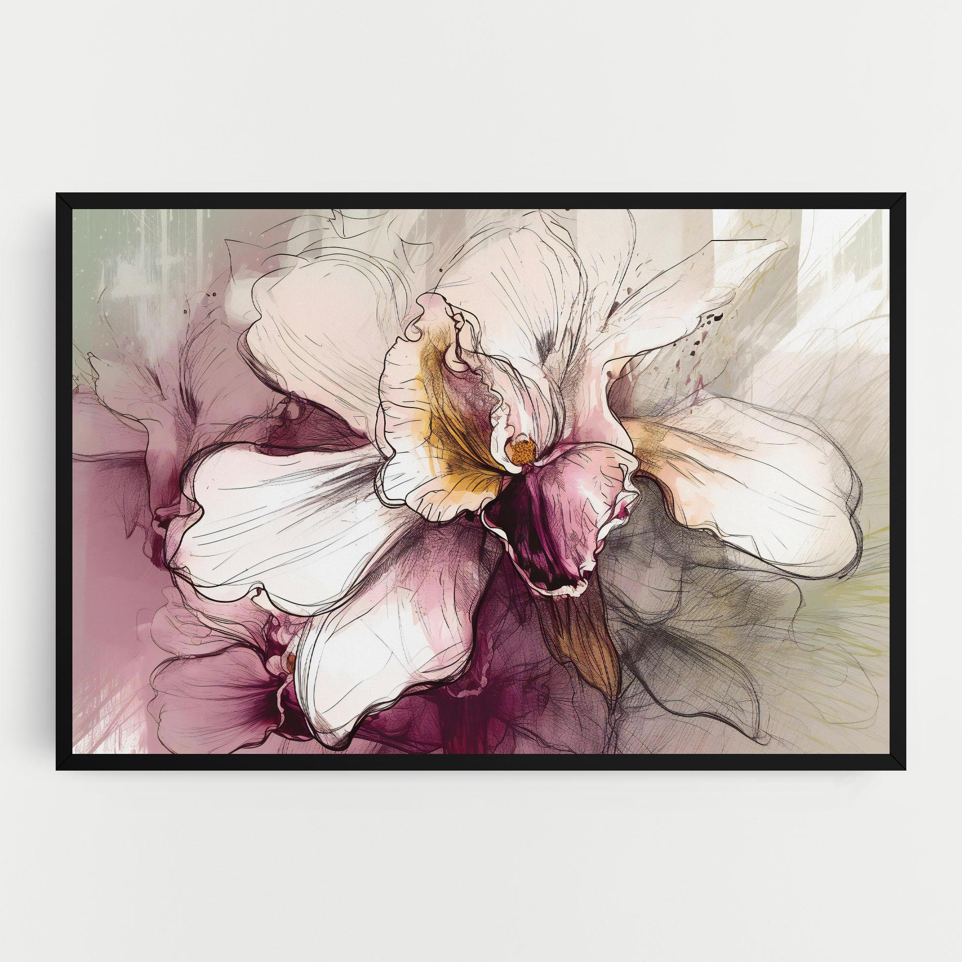 Tablou Canvas Painted Purple Orchid mockup 0