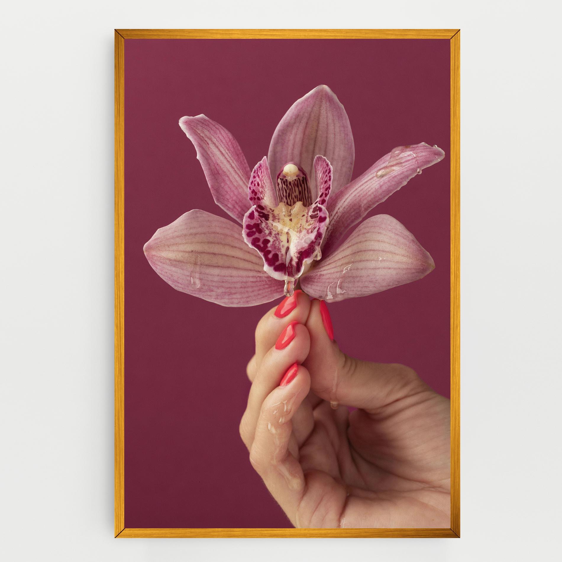 Tablou Canvas Orchid Holding mockup 0
