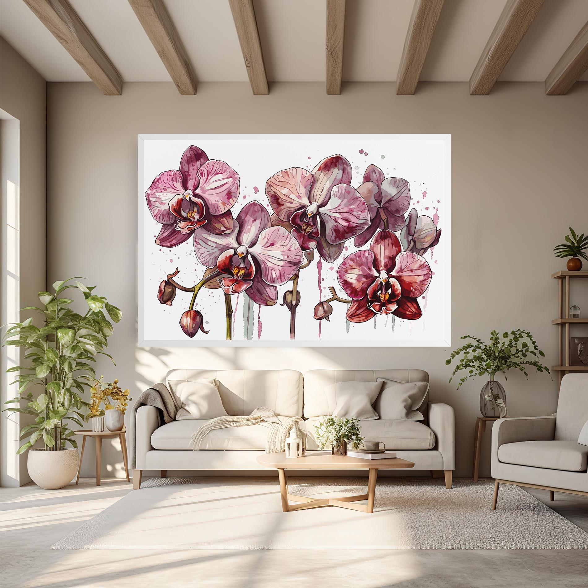 Tablou Canvas Orchid Art mockup 6