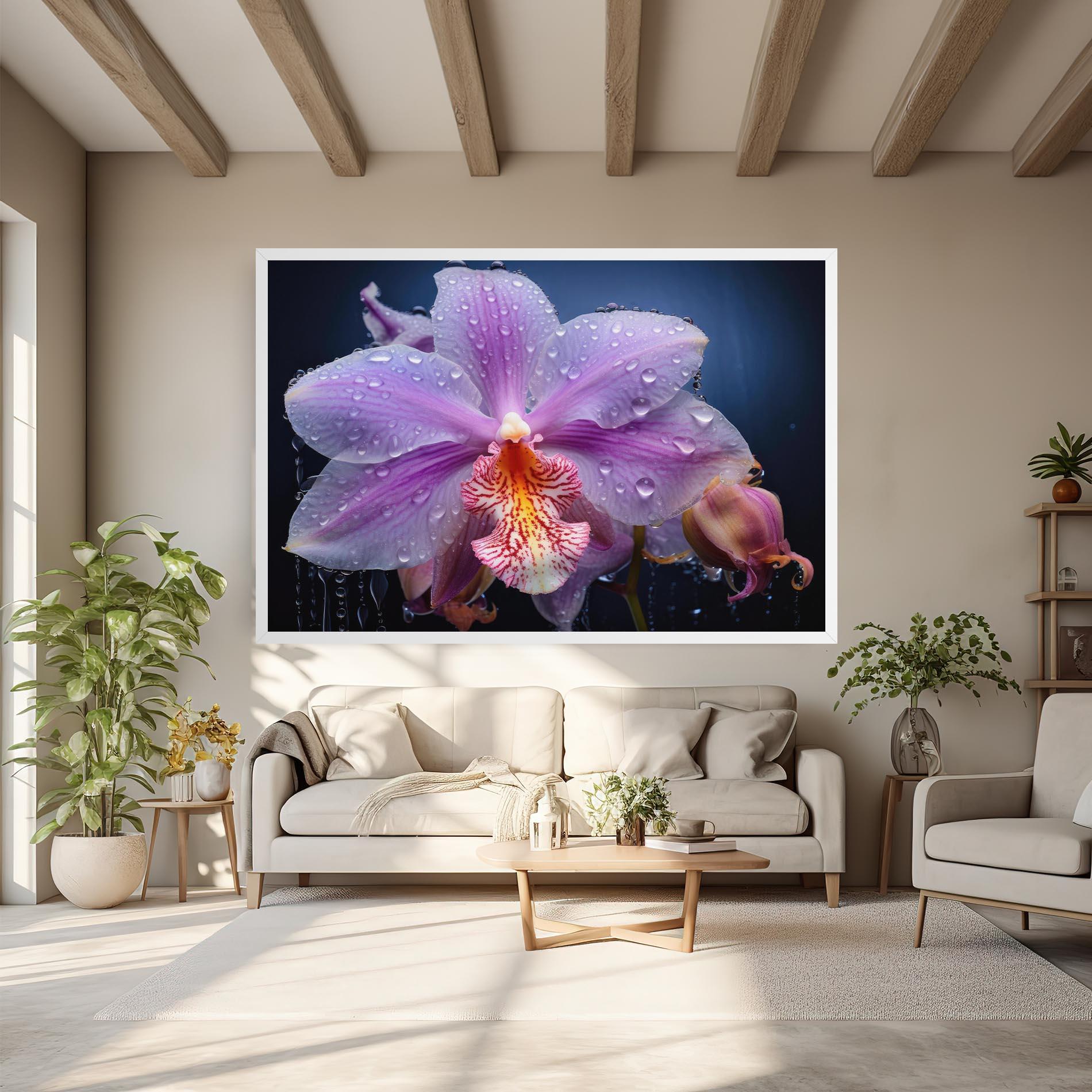 Tablou Canvas Orchid In Rain mockup 6
