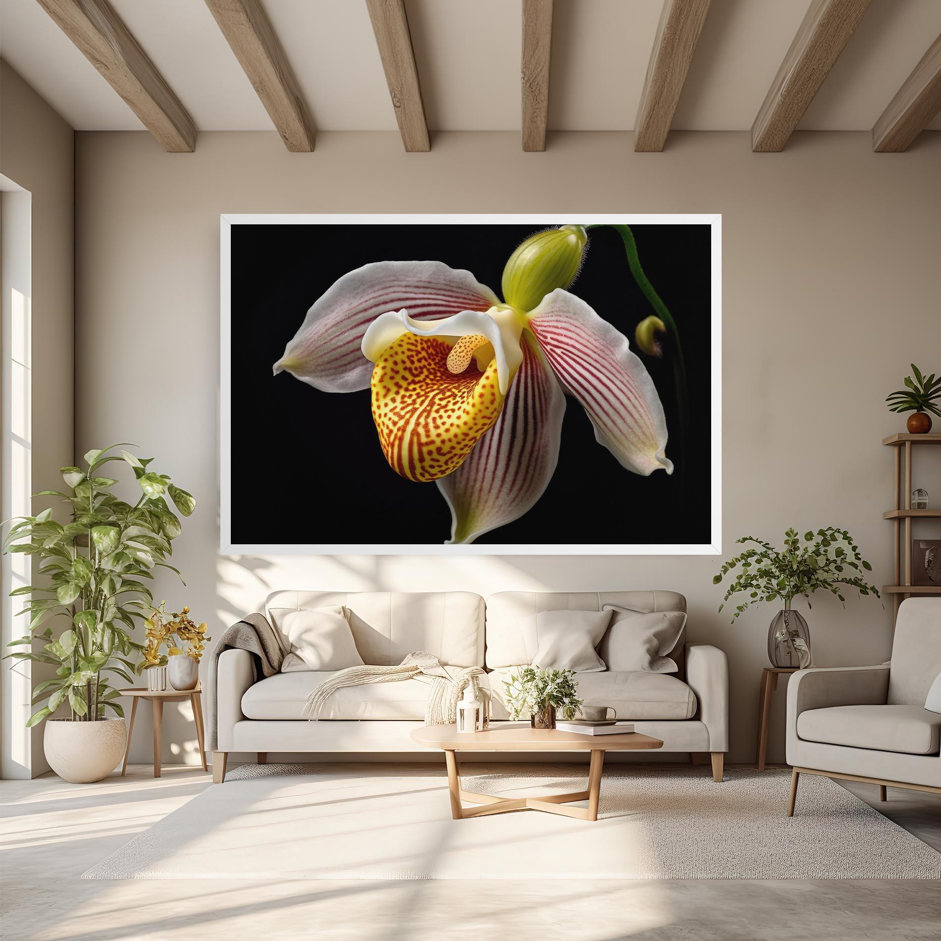 Tablou Canvas Orchid On Black mockup 6