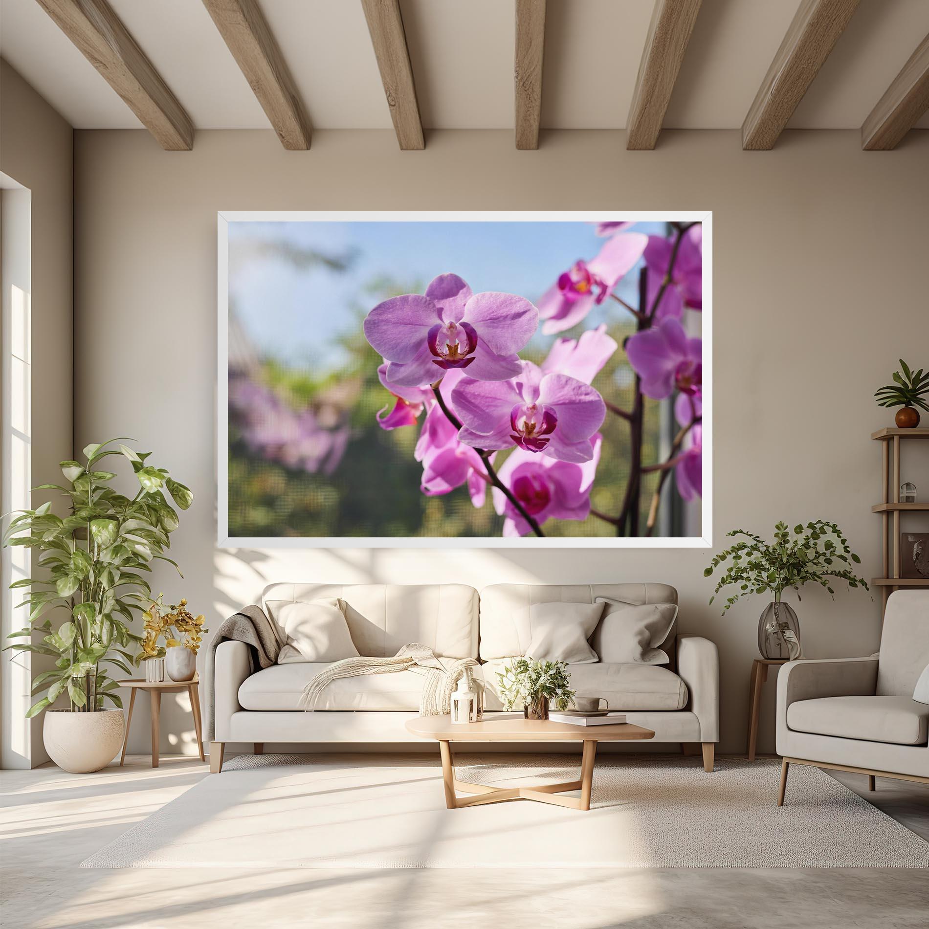 Tablou Canvas Orchids In The Garden mockup 6