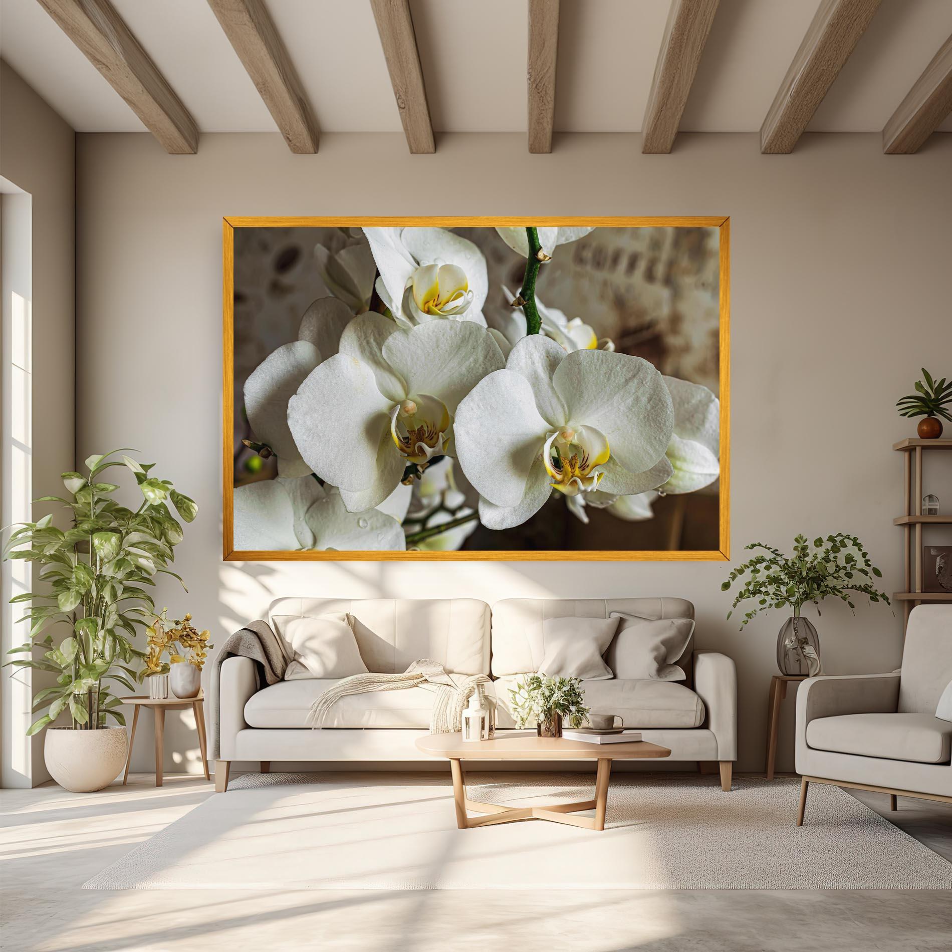 Tablou Canvas Beautiful White Orchids mockup 6