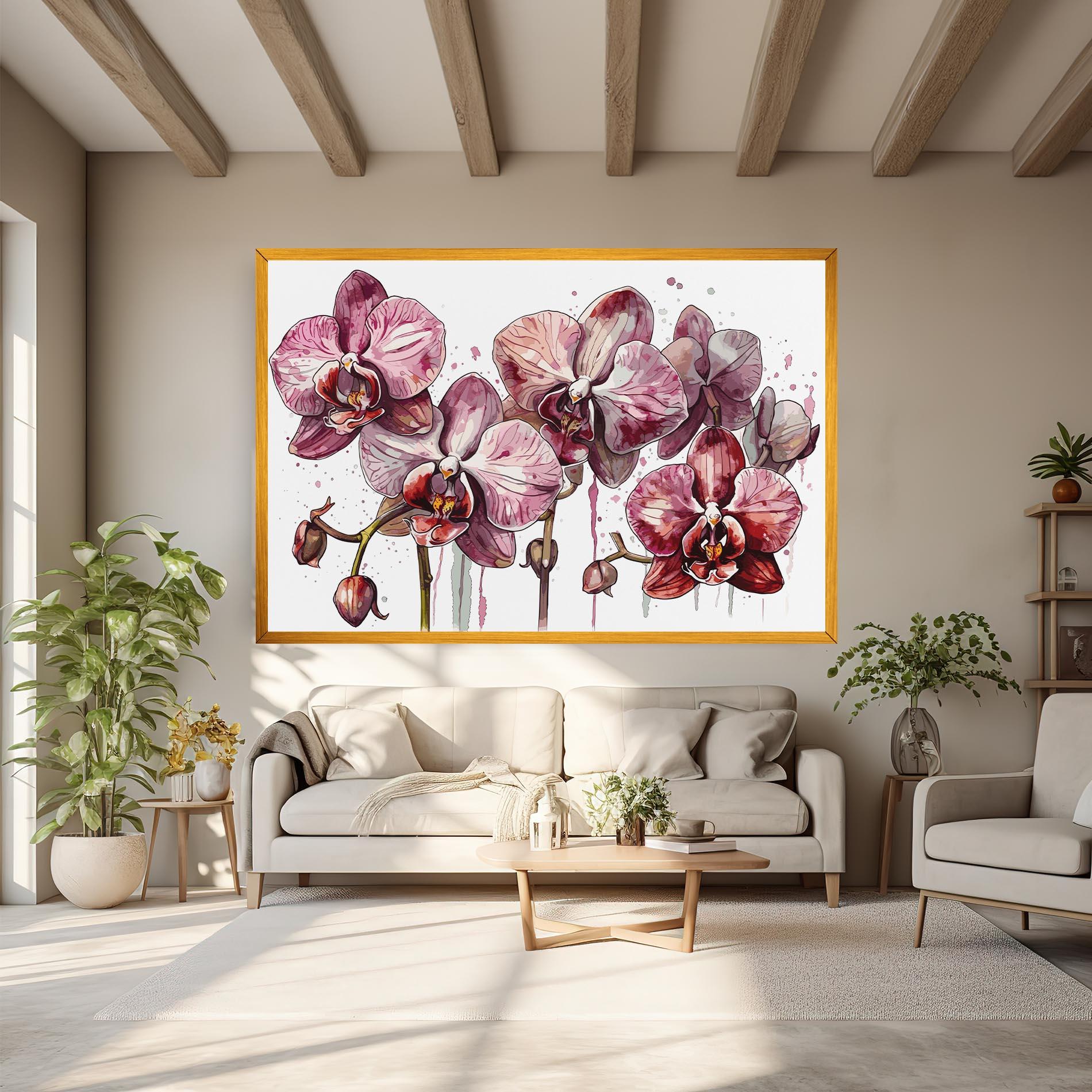 Tablou Canvas Orchid Art mockup 6