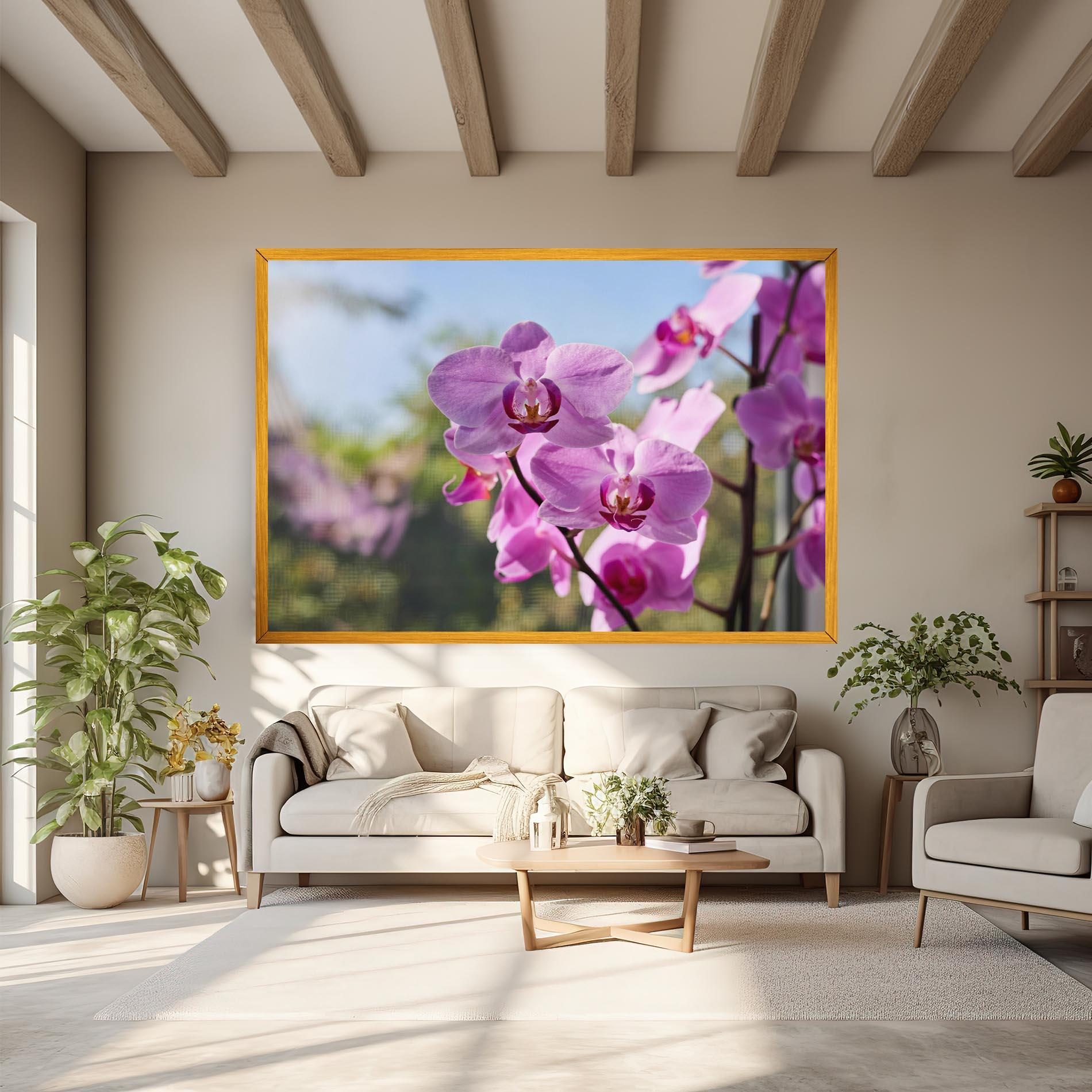 Tablou Canvas Orchids In The Garden mockup 6