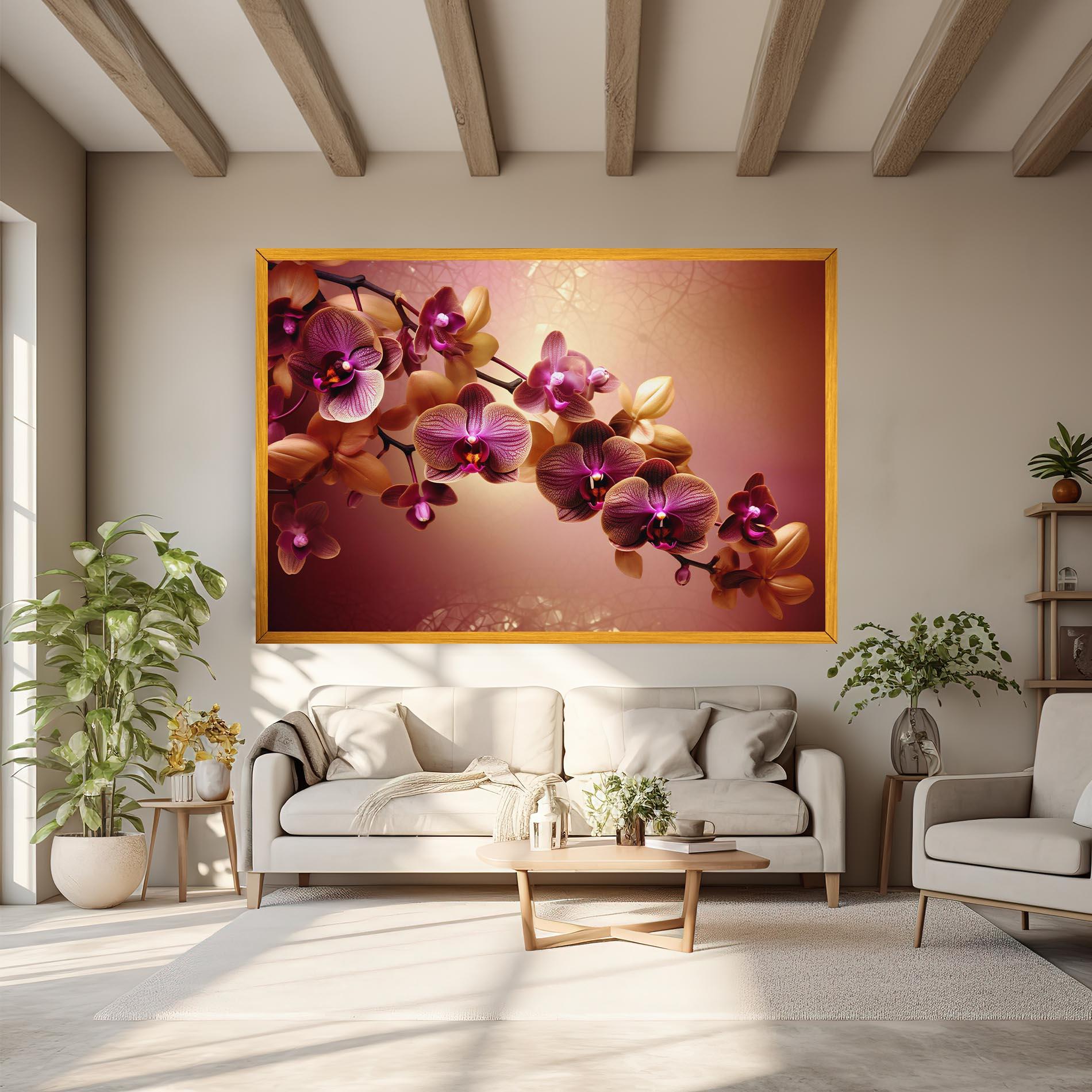 Tablou Canvas Purple Cream Orchid mockup 6