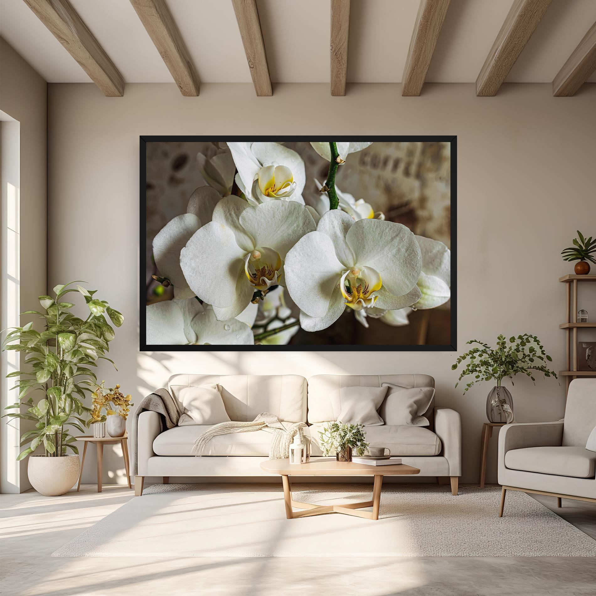 Tablou Canvas Beautiful White Orchids mockup 6
