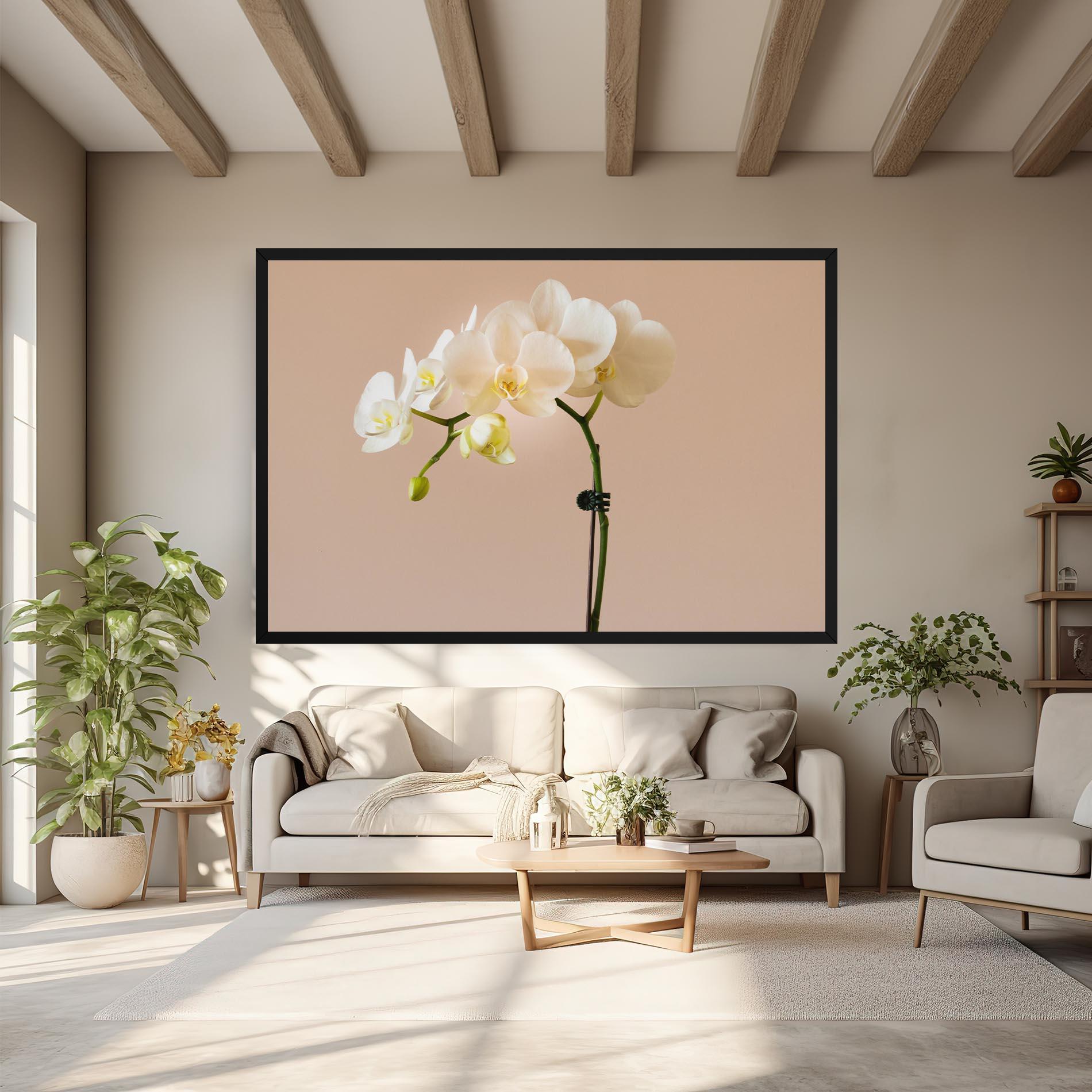 Tablou Canvas Cream Orchid On Pink mockup 6
