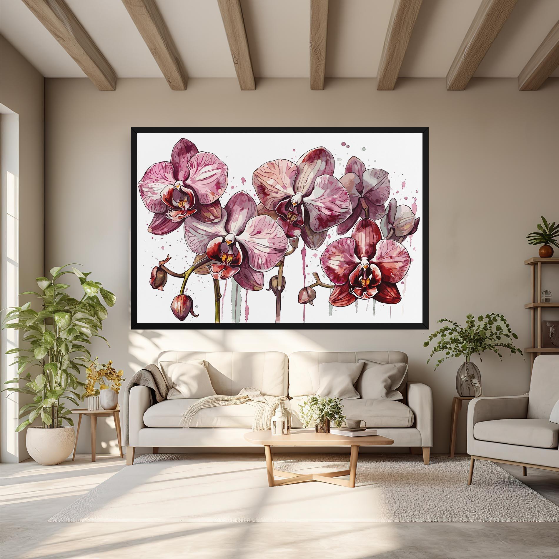Tablou Canvas Orchid Art mockup 6