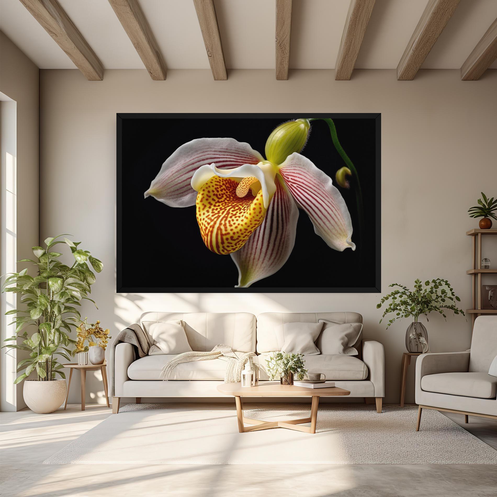 Tablou Canvas Orchid On Black mockup 6