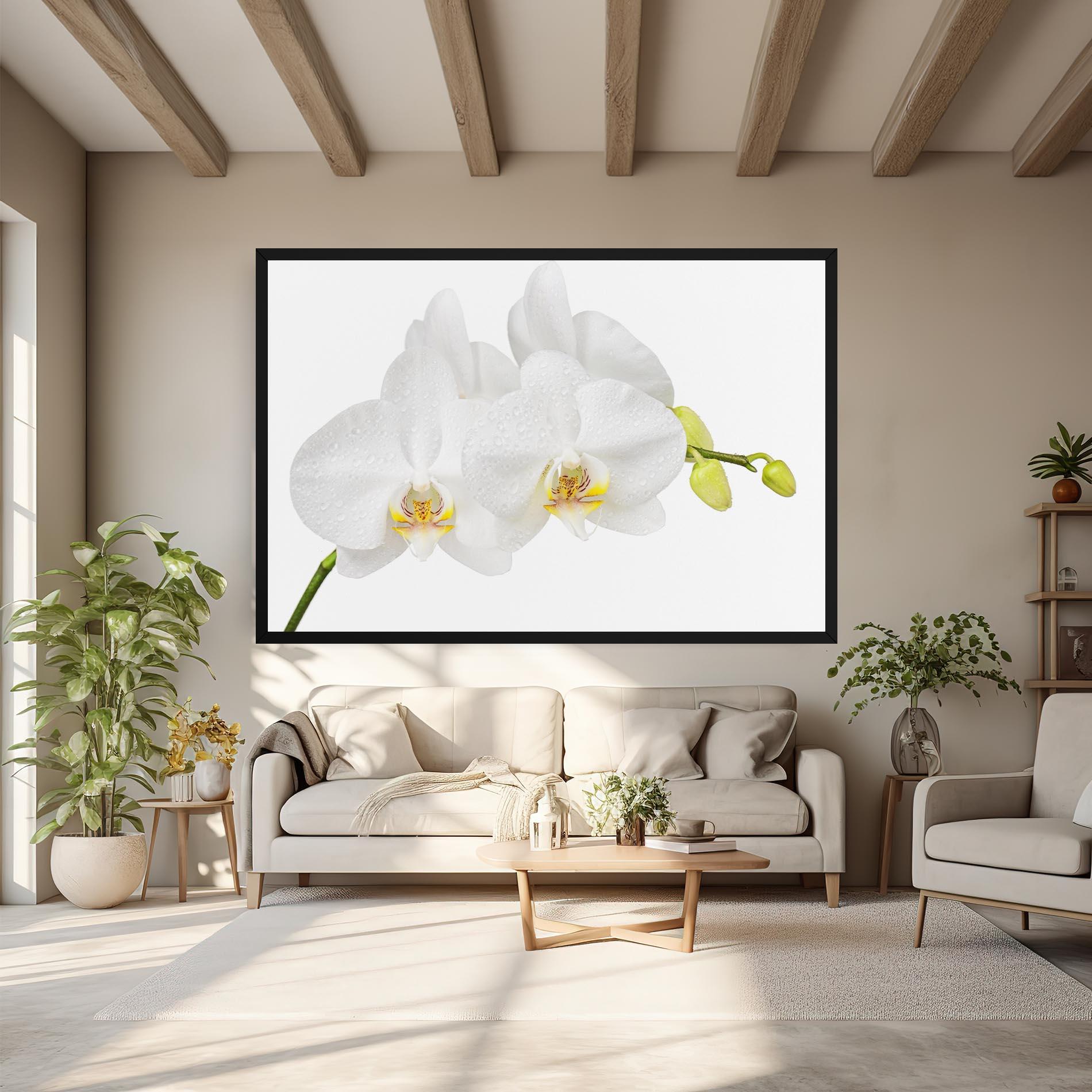 Tablou Canvas Orchids On White mockup 6