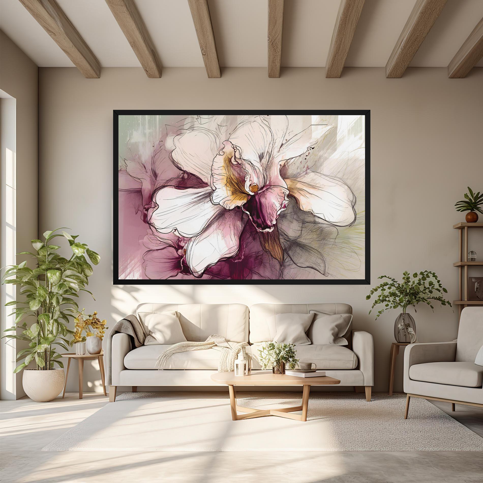 Tablou Canvas Painted Purple Orchid mockup 6