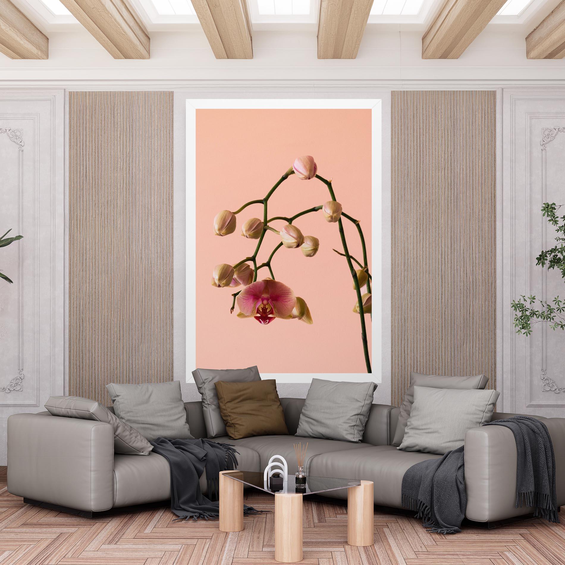 Tablou Canvas Orchids On Pink mockup 6
