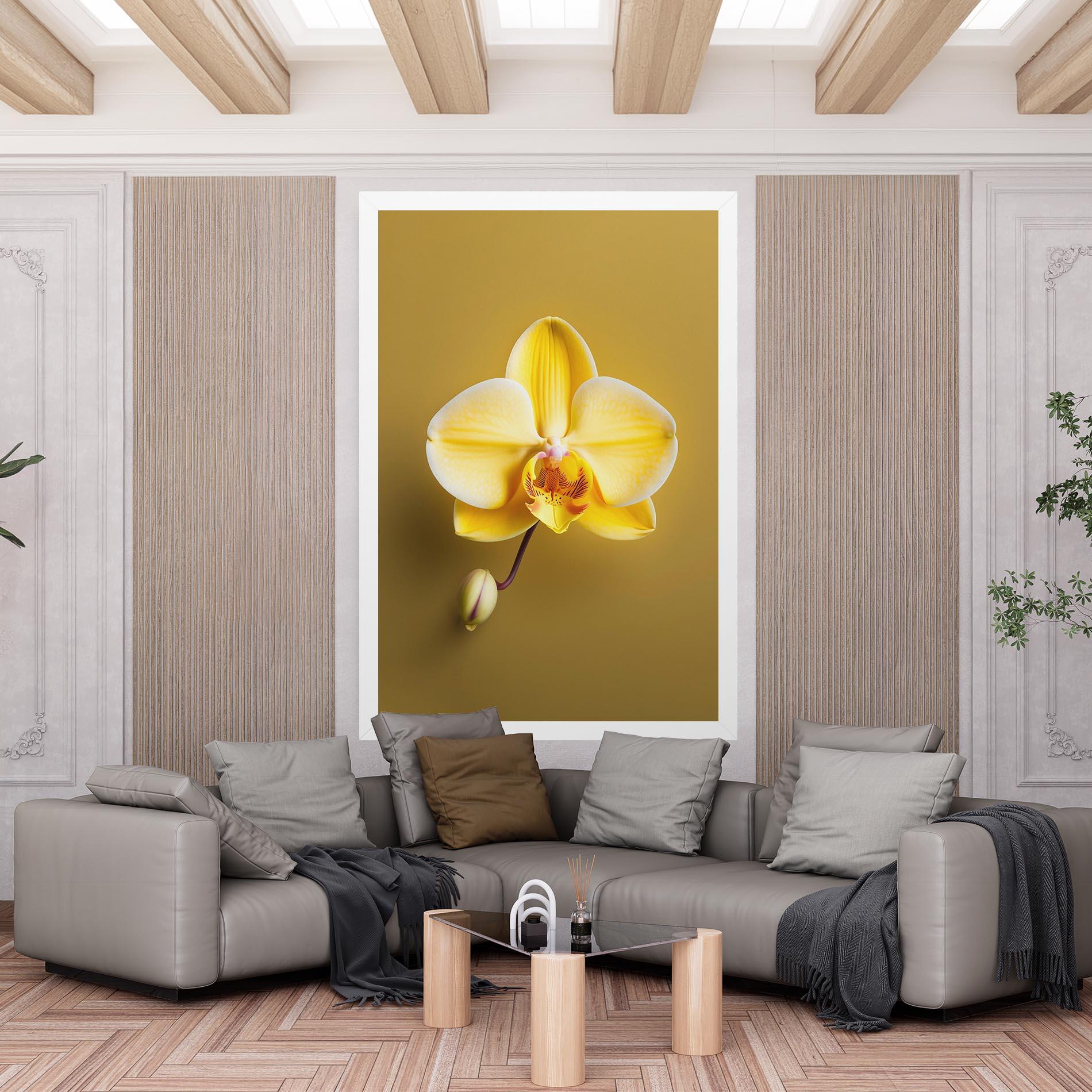 Tablou Canvas Pastel Yellow Orchid mockup 6