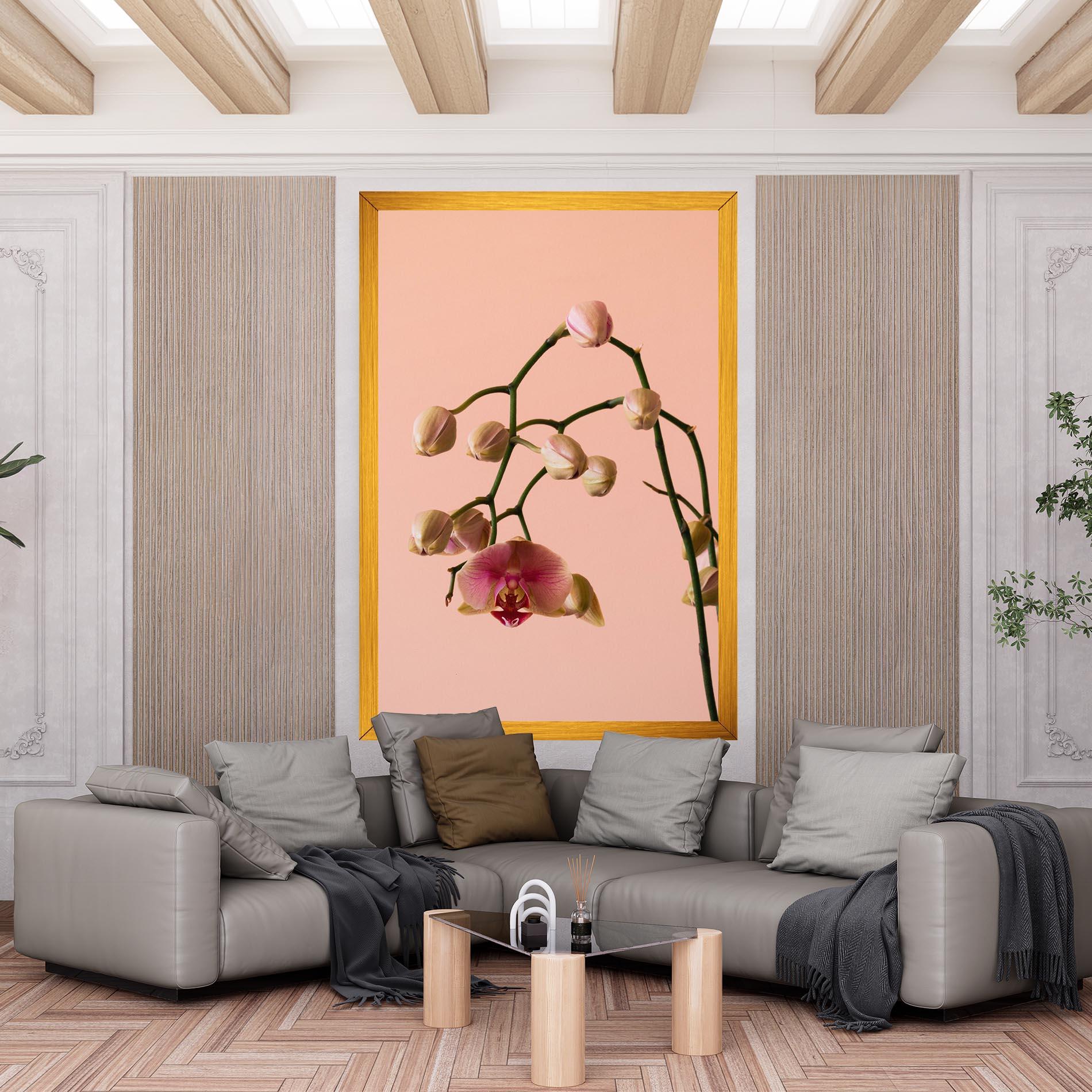 Tablou Canvas Orchids On Pink mockup 6