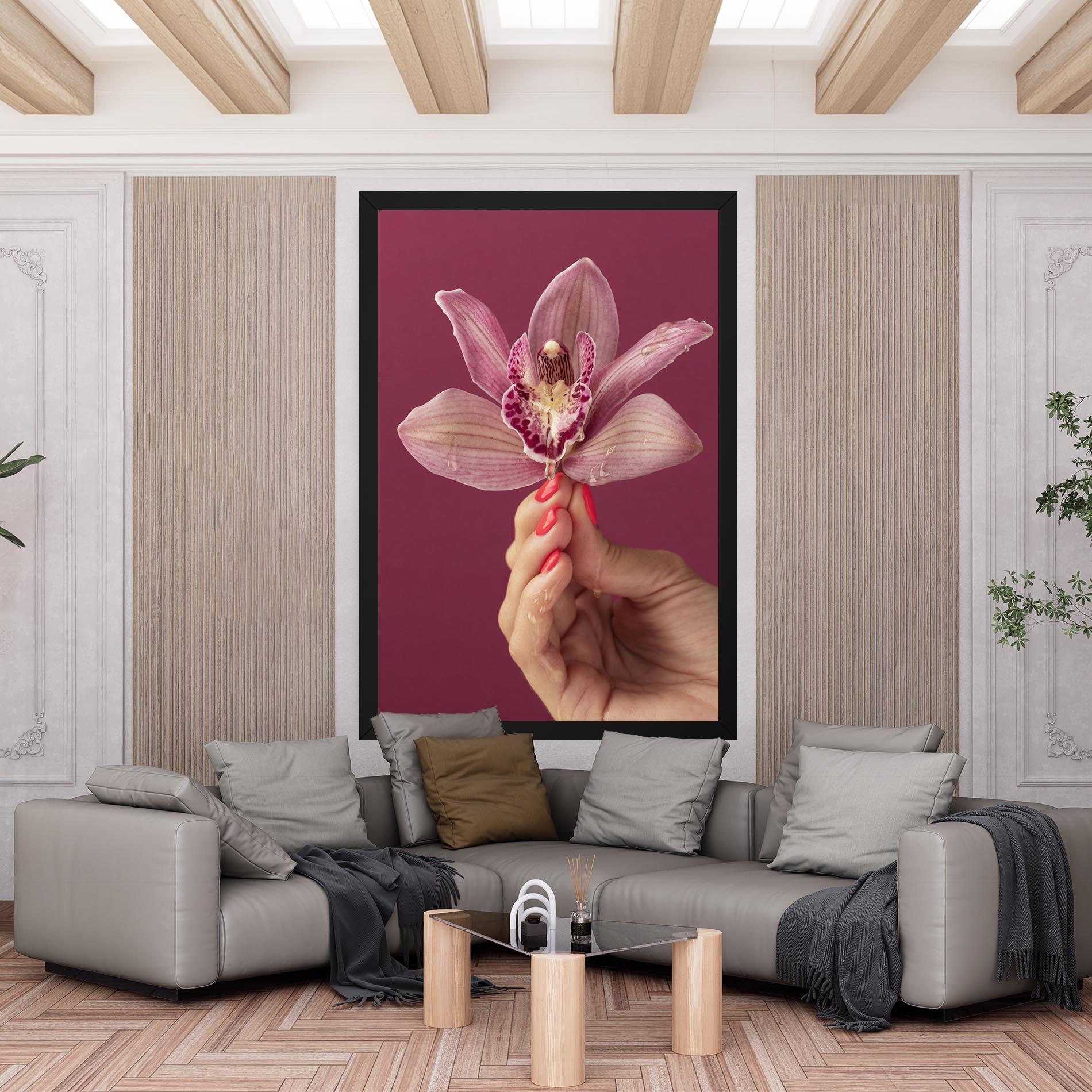 Tablou Canvas Orchid Holding mockup 6