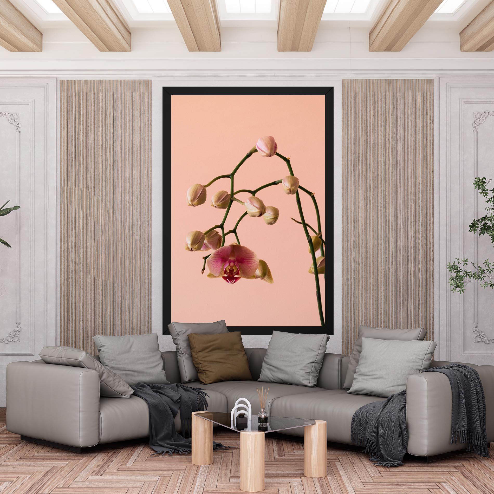 Tablou Canvas Orchids On Pink mockup 6