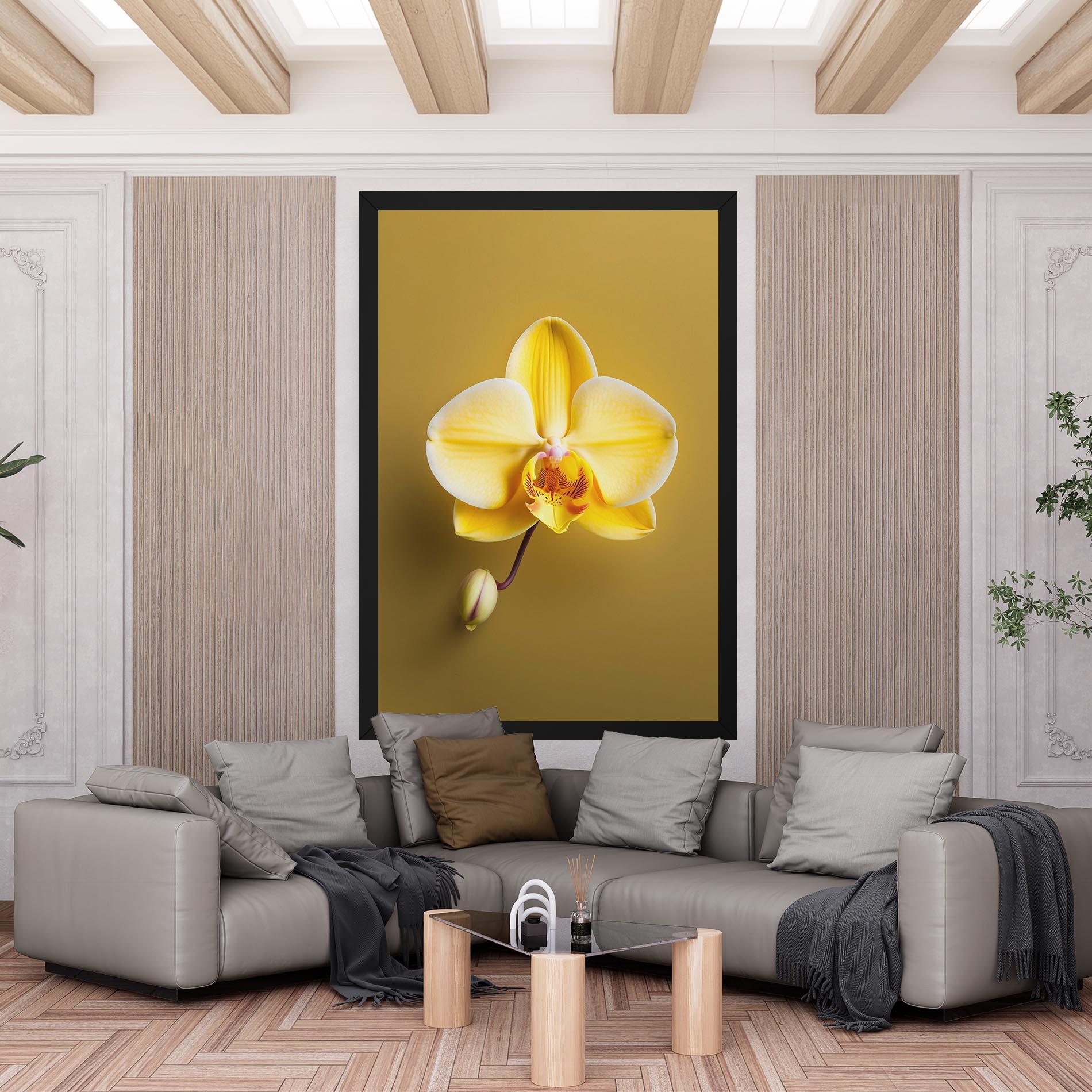 Tablou Canvas Pastel Yellow Orchid mockup 6