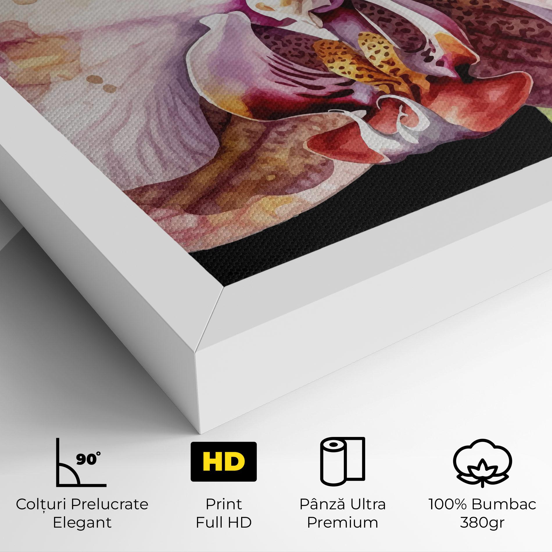 Tablou Canvas Painted Orchid mockup 4