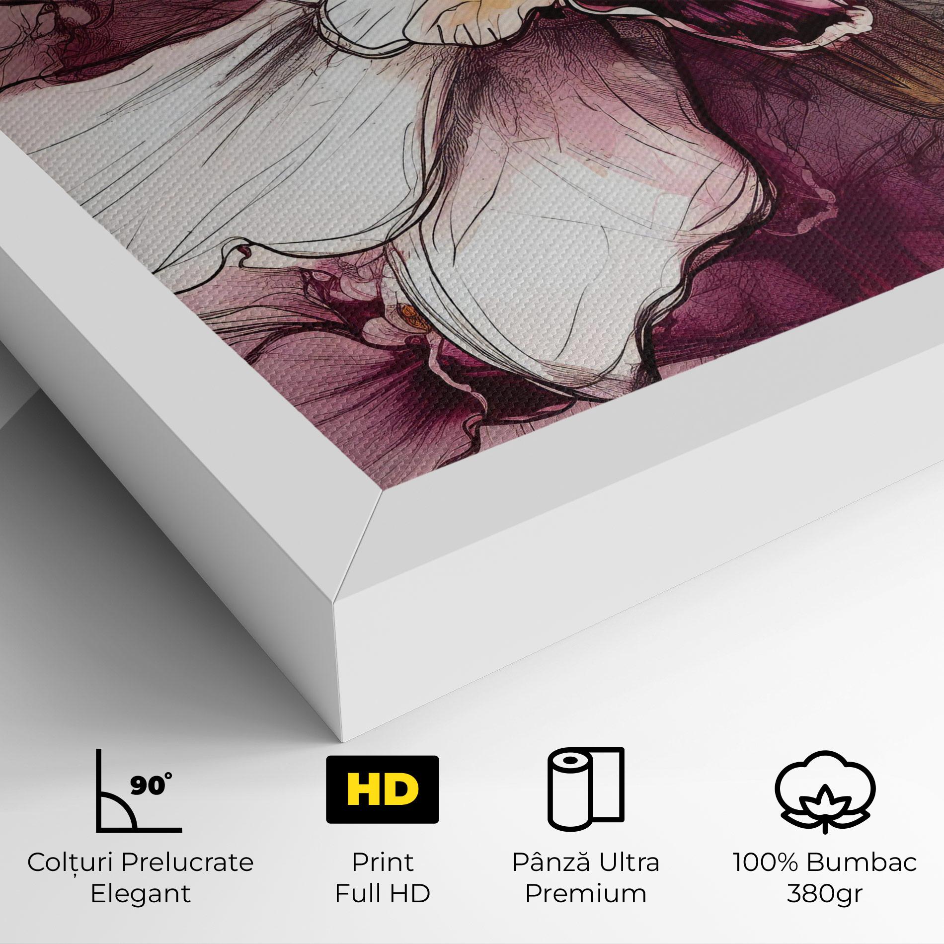 Tablou Canvas Painted Purple Orchid mockup 4