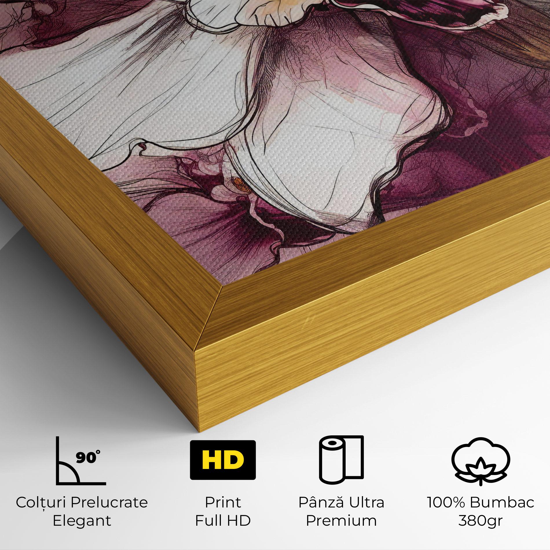 Tablou Canvas Painted Purple Orchid mockup 4