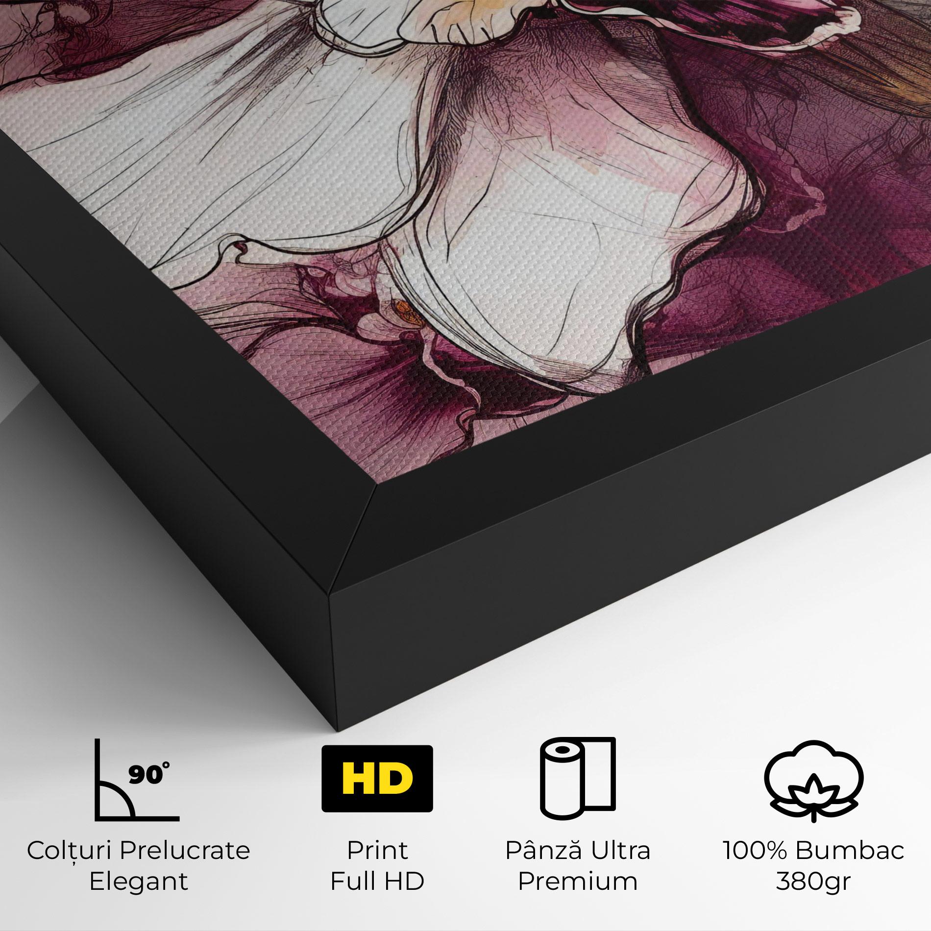 Tablou Canvas Painted Purple Orchid mockup 4
