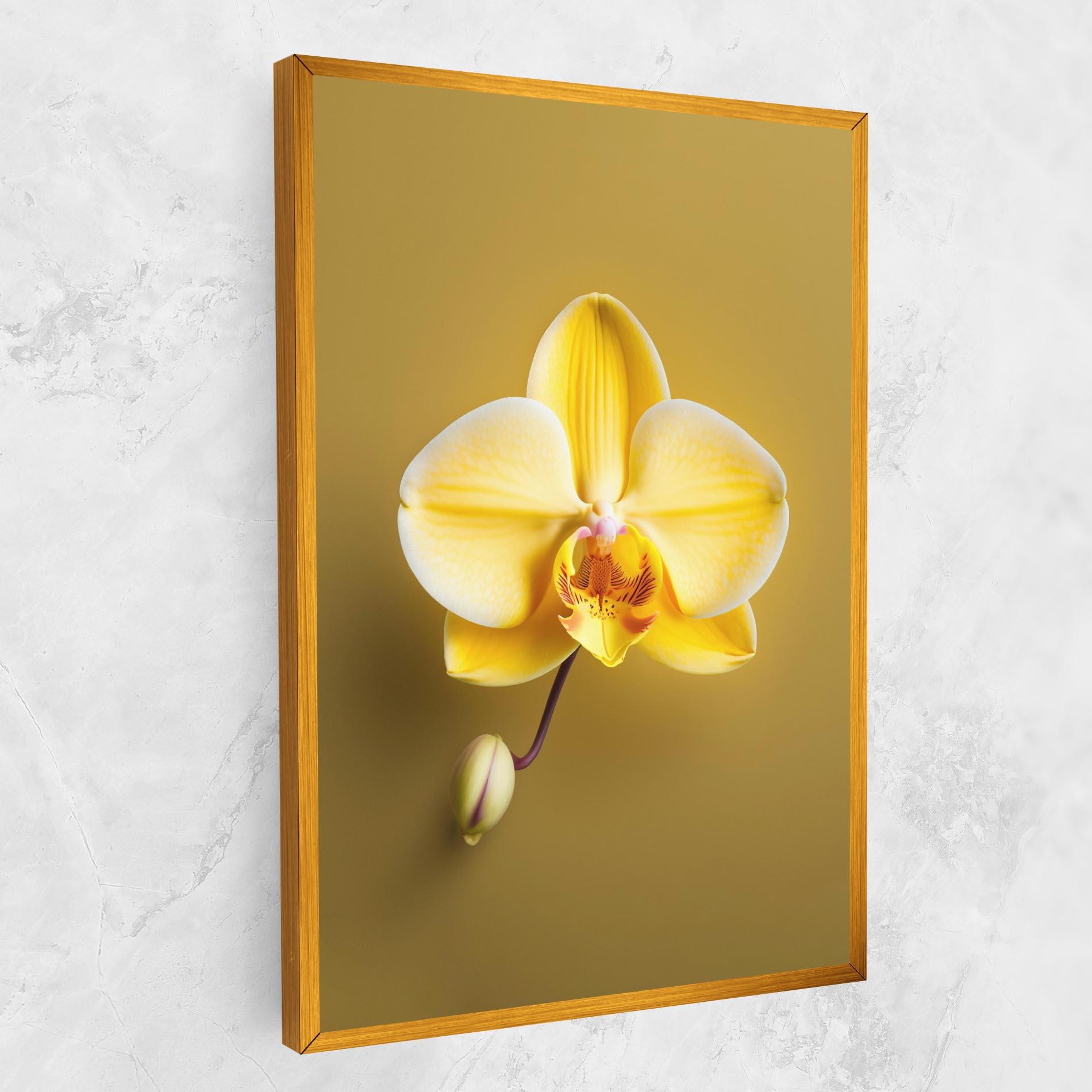 Tablou Canvas Pastel Yellow Orchid mockup 1